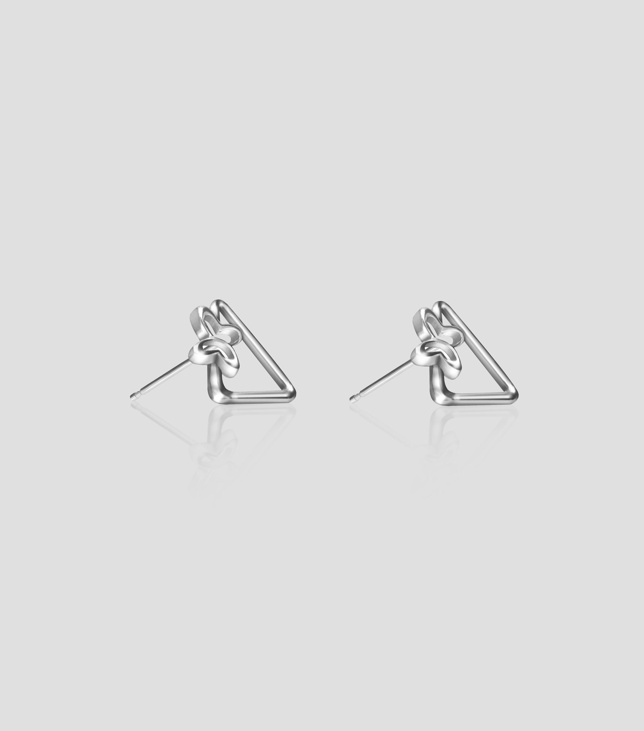 Broqueles Triangulo en plata .925 Minis Mujer