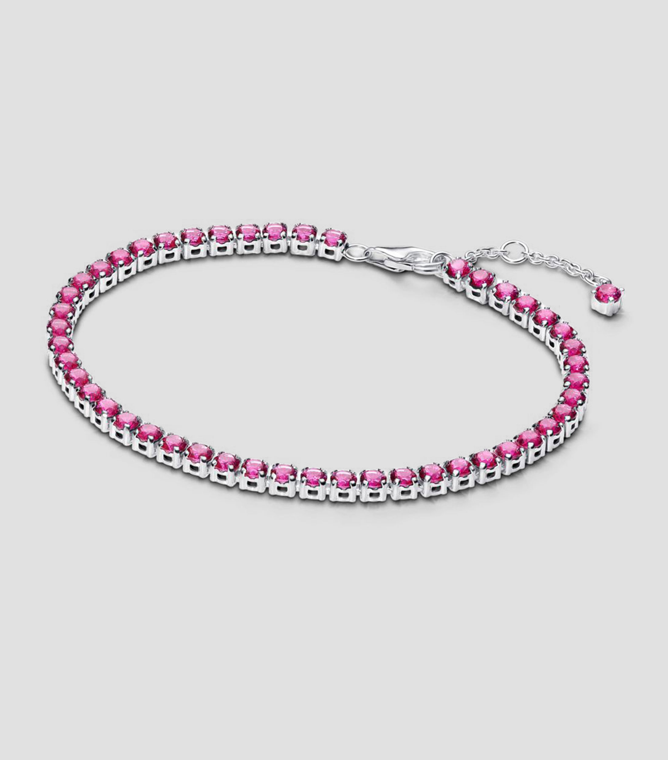 Brazalete en plata con cristales Unisex