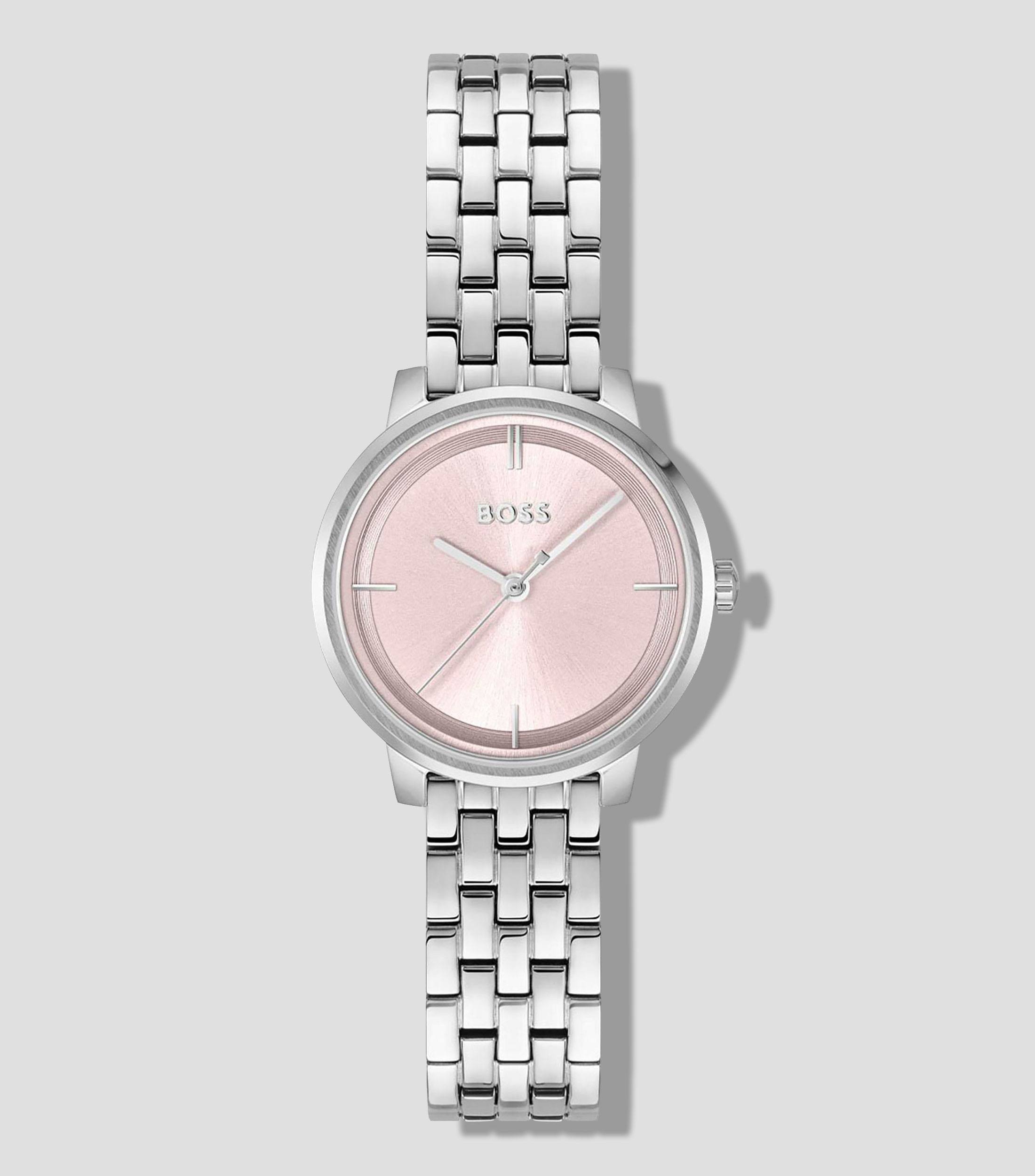 Reloj para Mujer Lucia Casual, Plateado, Rosa