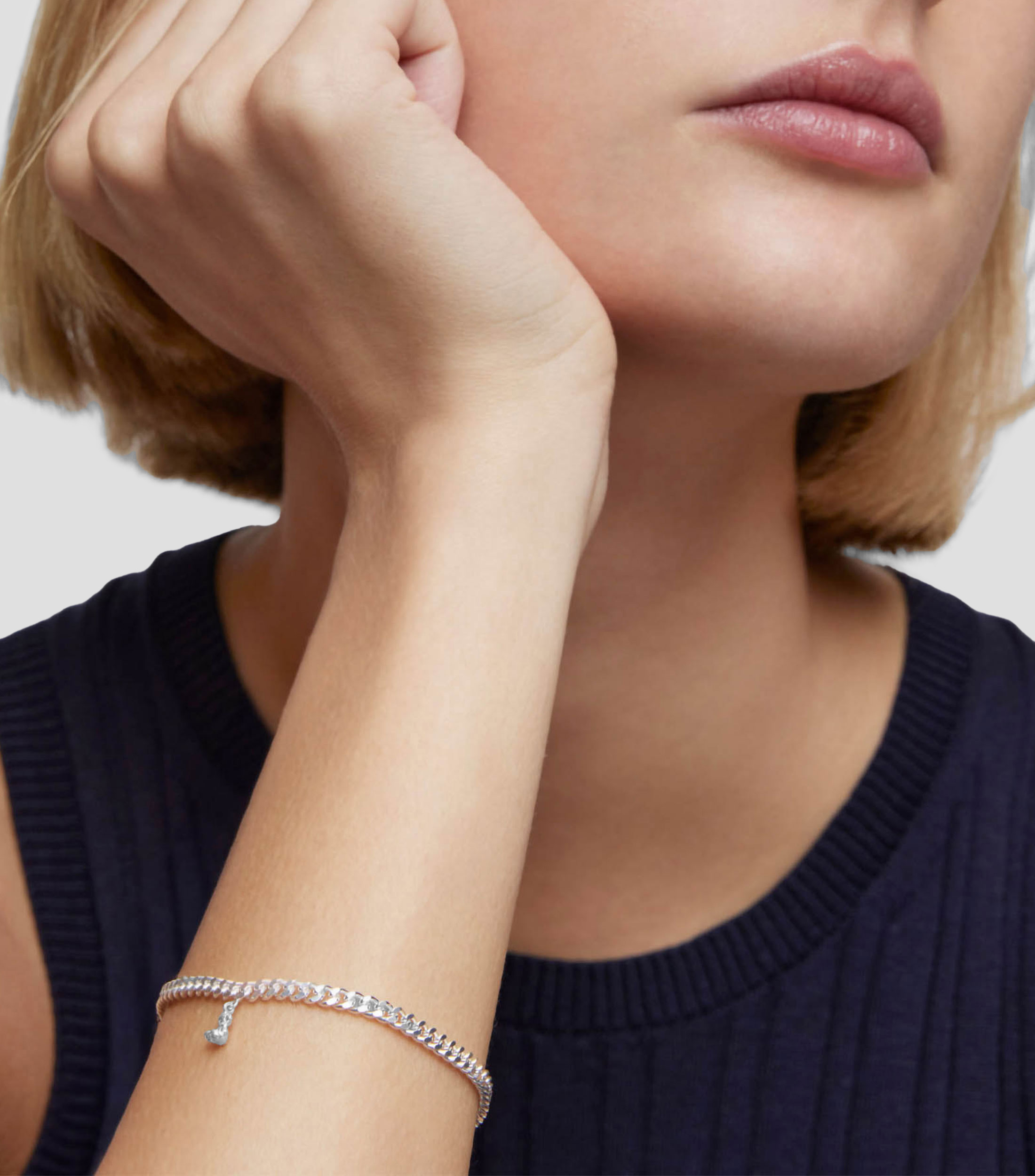 Pulsera en plata con oso Bold Bear Mujer