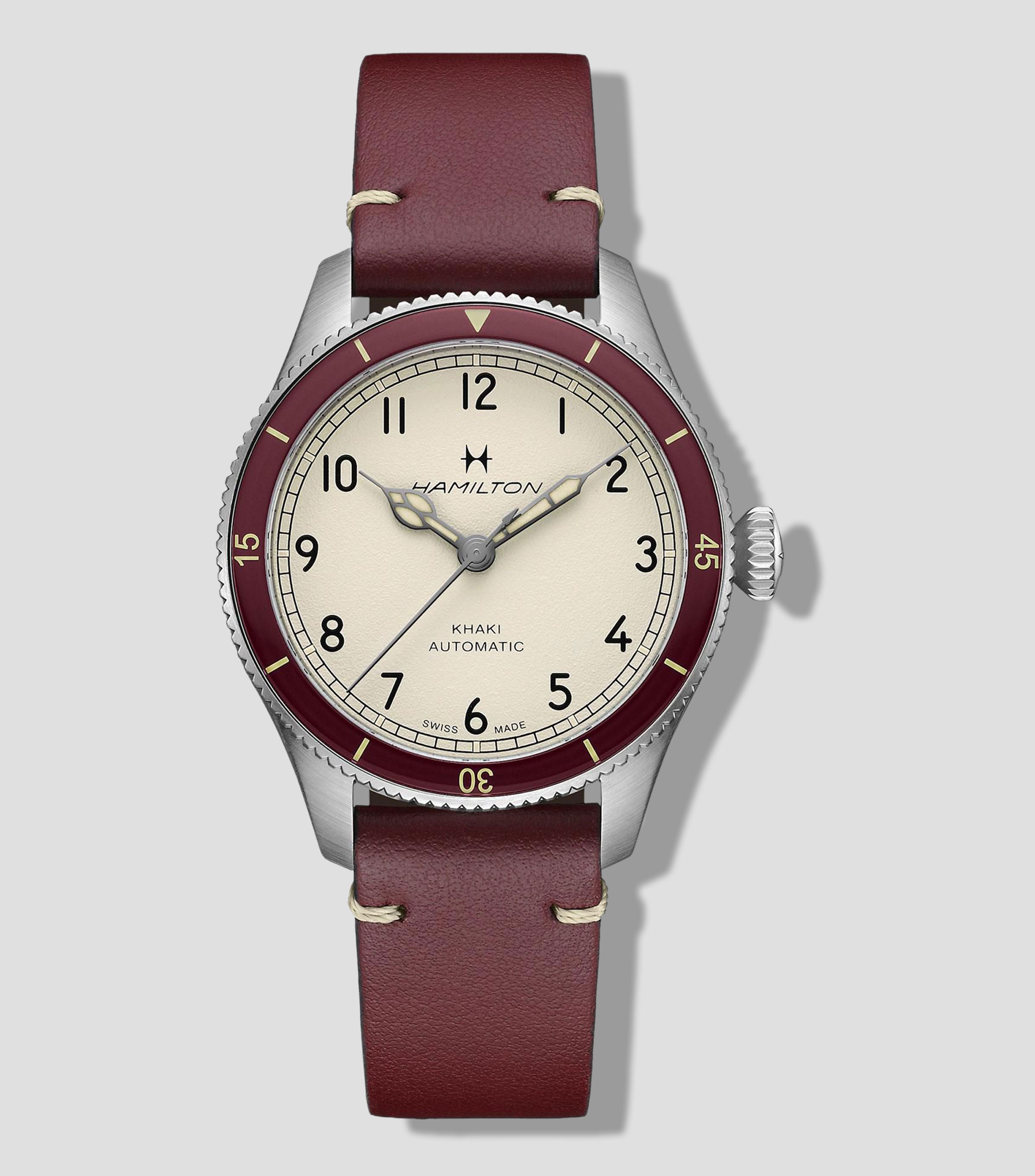 Reloj Unisex Khaki Aviation Pilot Pioneer Casual, Plateado