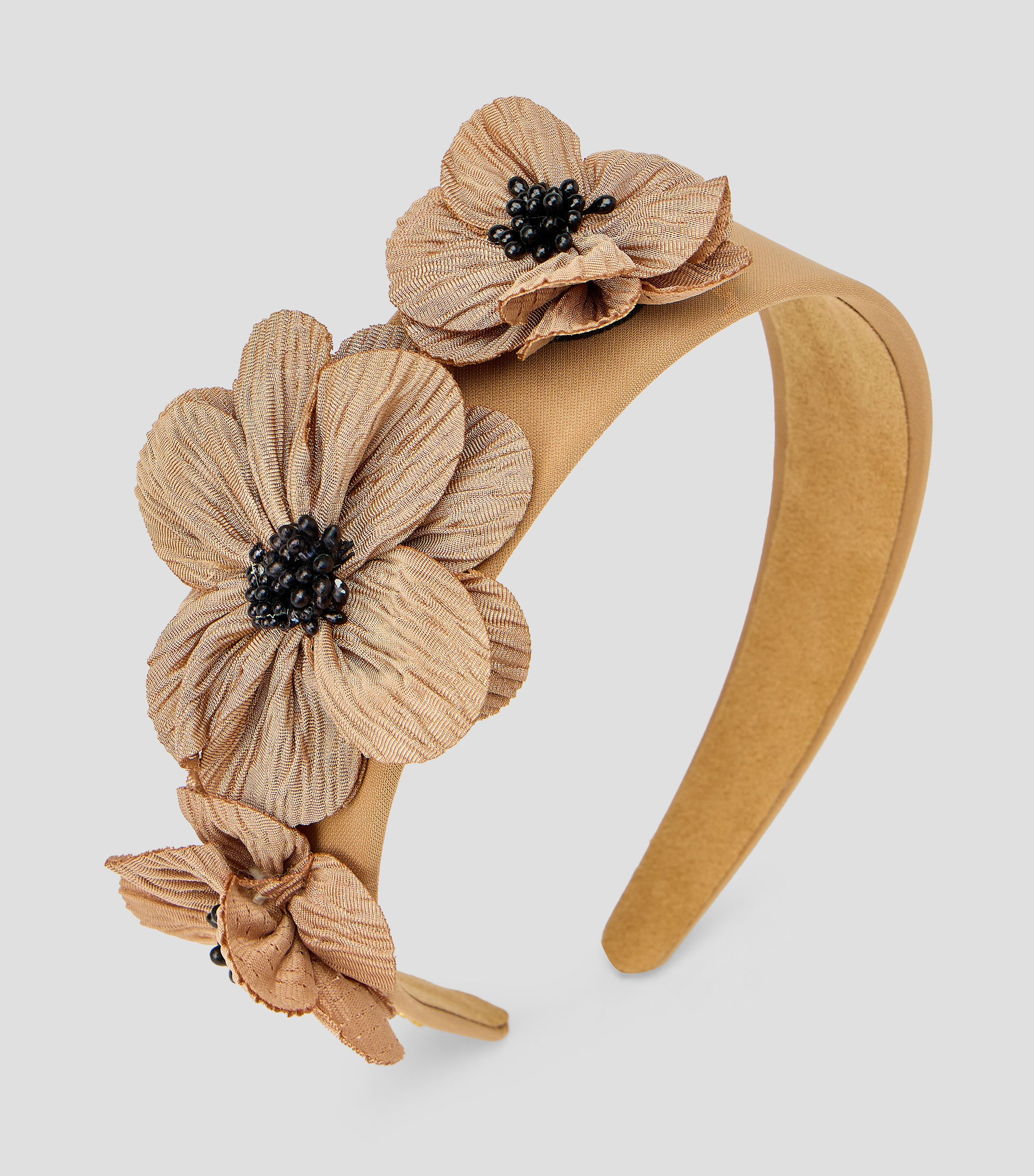 Diadema Marrón lisa Mujer