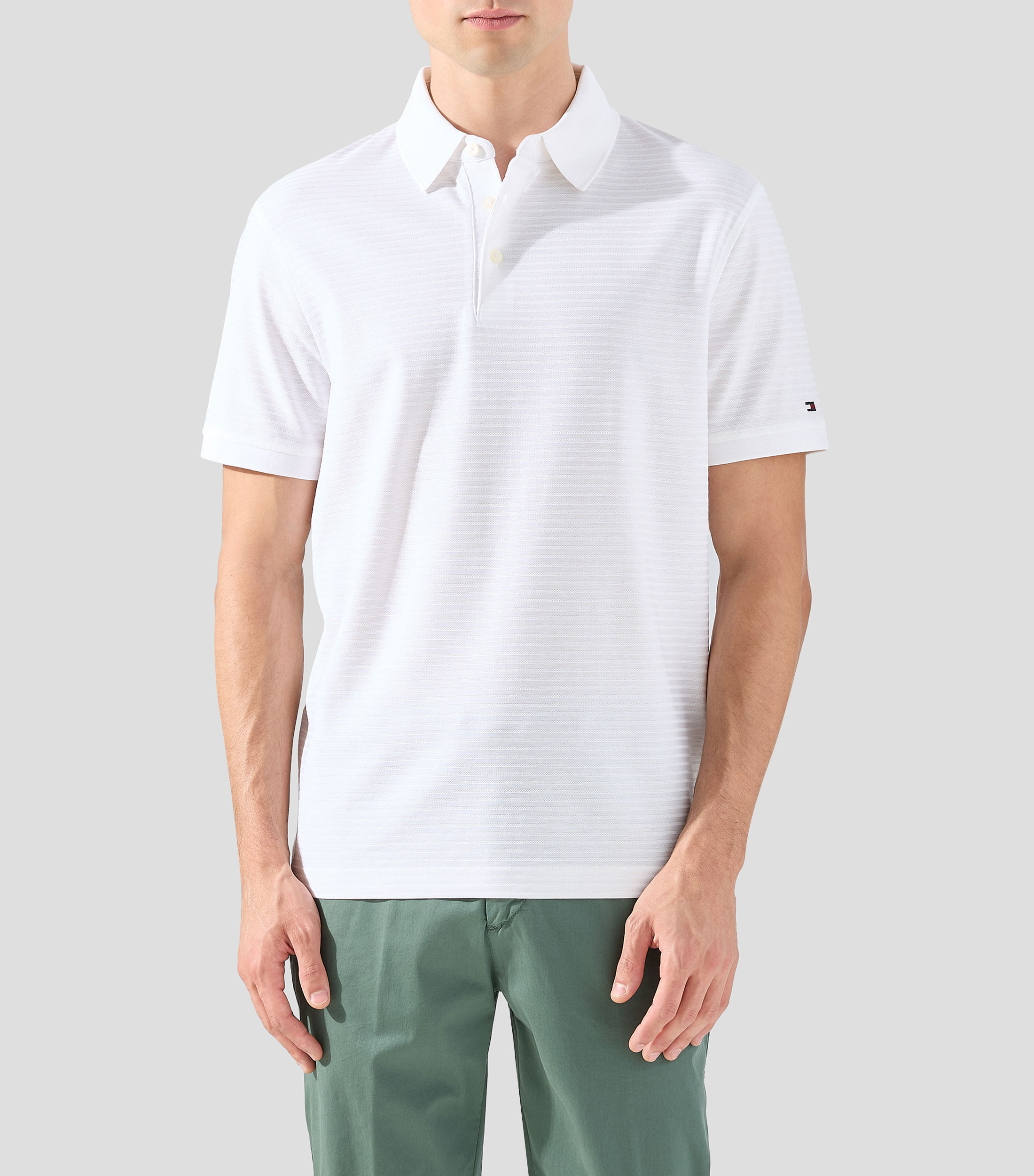 Playera tipo polo manga corta rayas Hombre