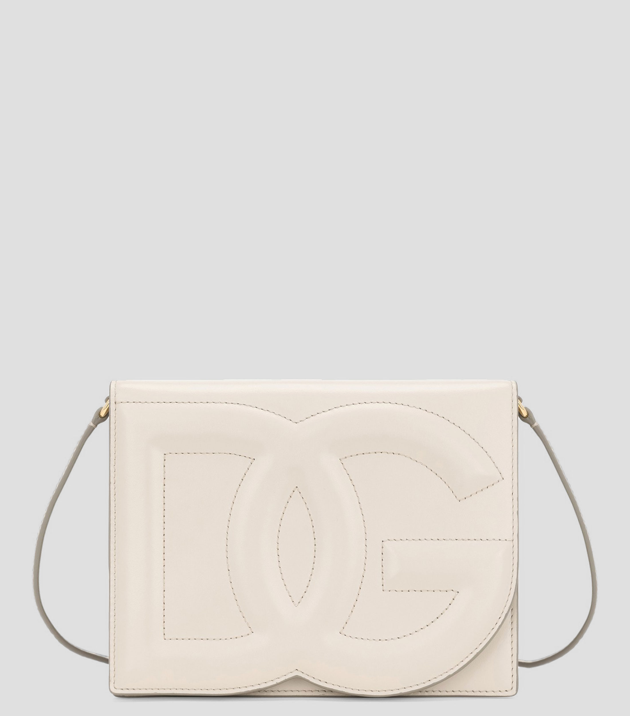 Bolsa Crossbody DG marfil en piel Mujer