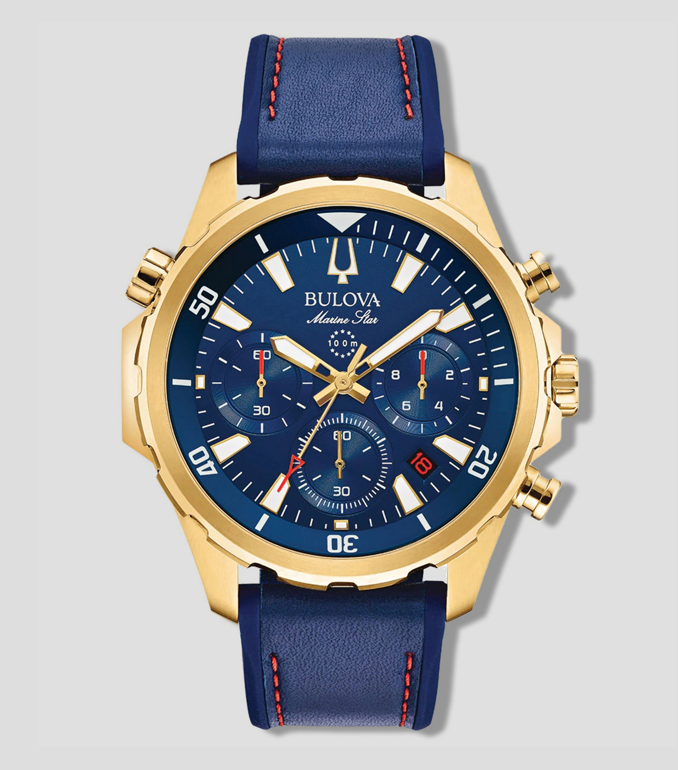 Bulova Reloj para Hombre Marine Star Deportivo, Dorado El Palacio de Hierro
