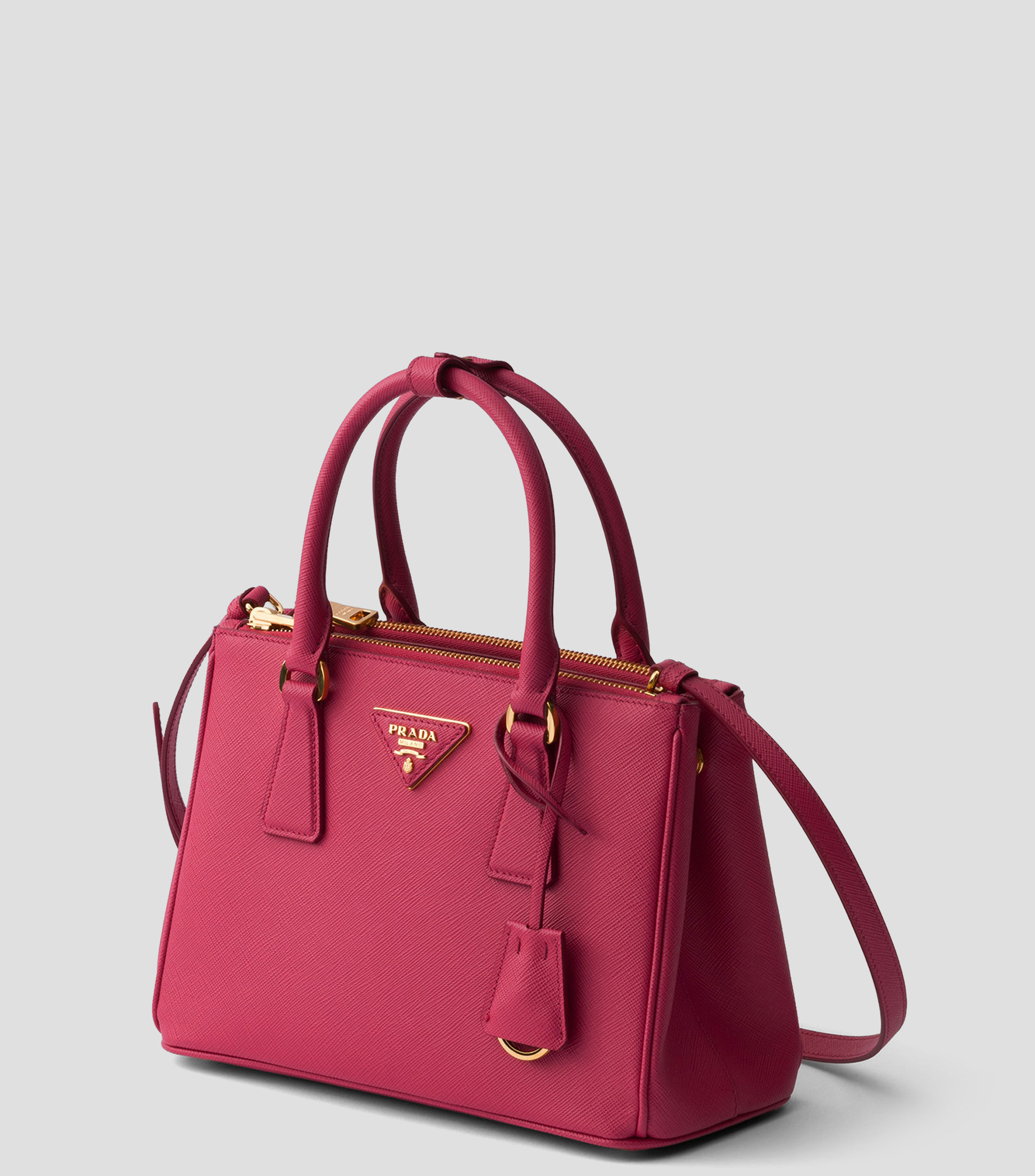 Bolsa Satchel Rosa en Piel Galleria, Mujer