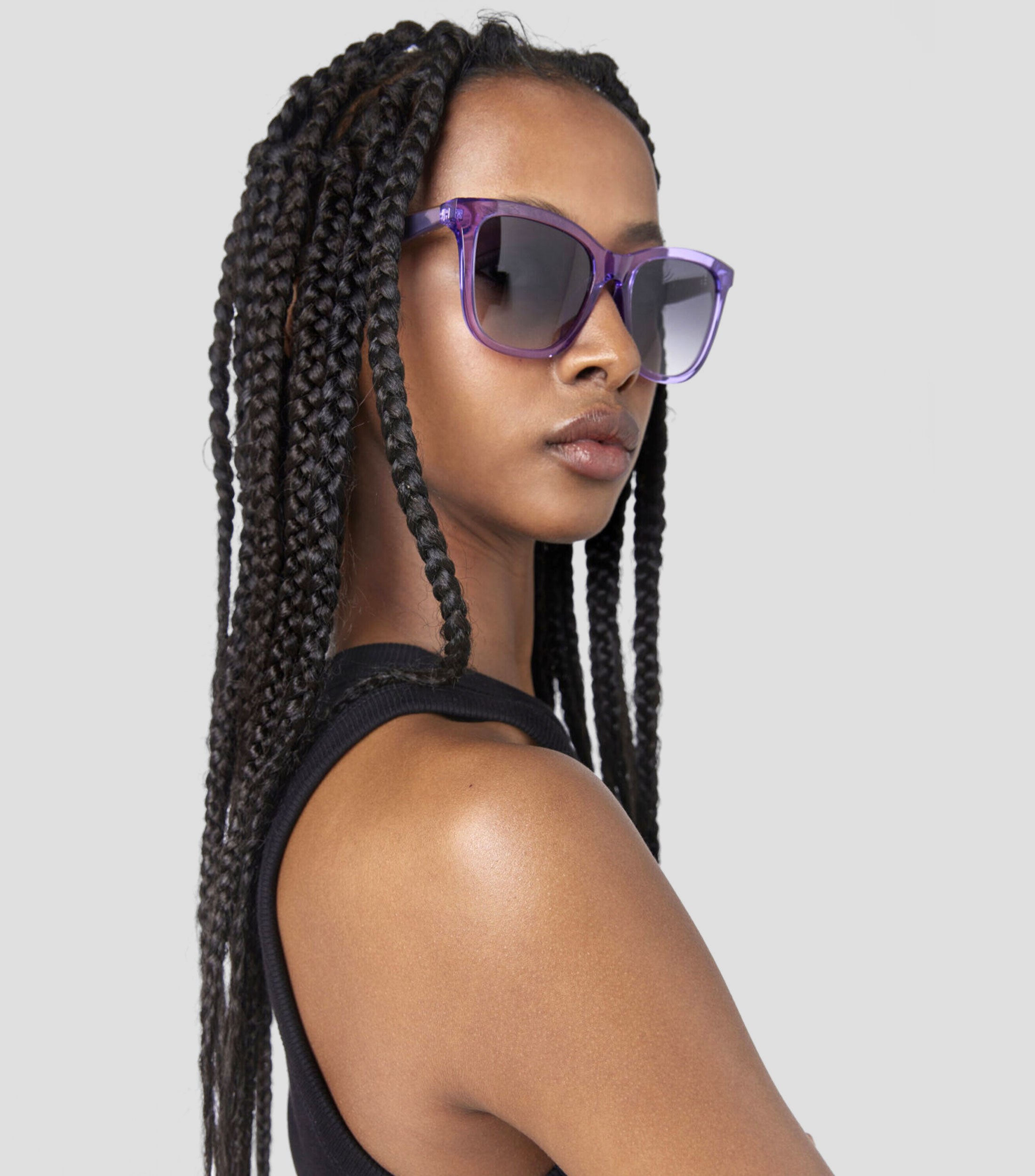 Lentes de sol cuadrados Lauper lila Mujer