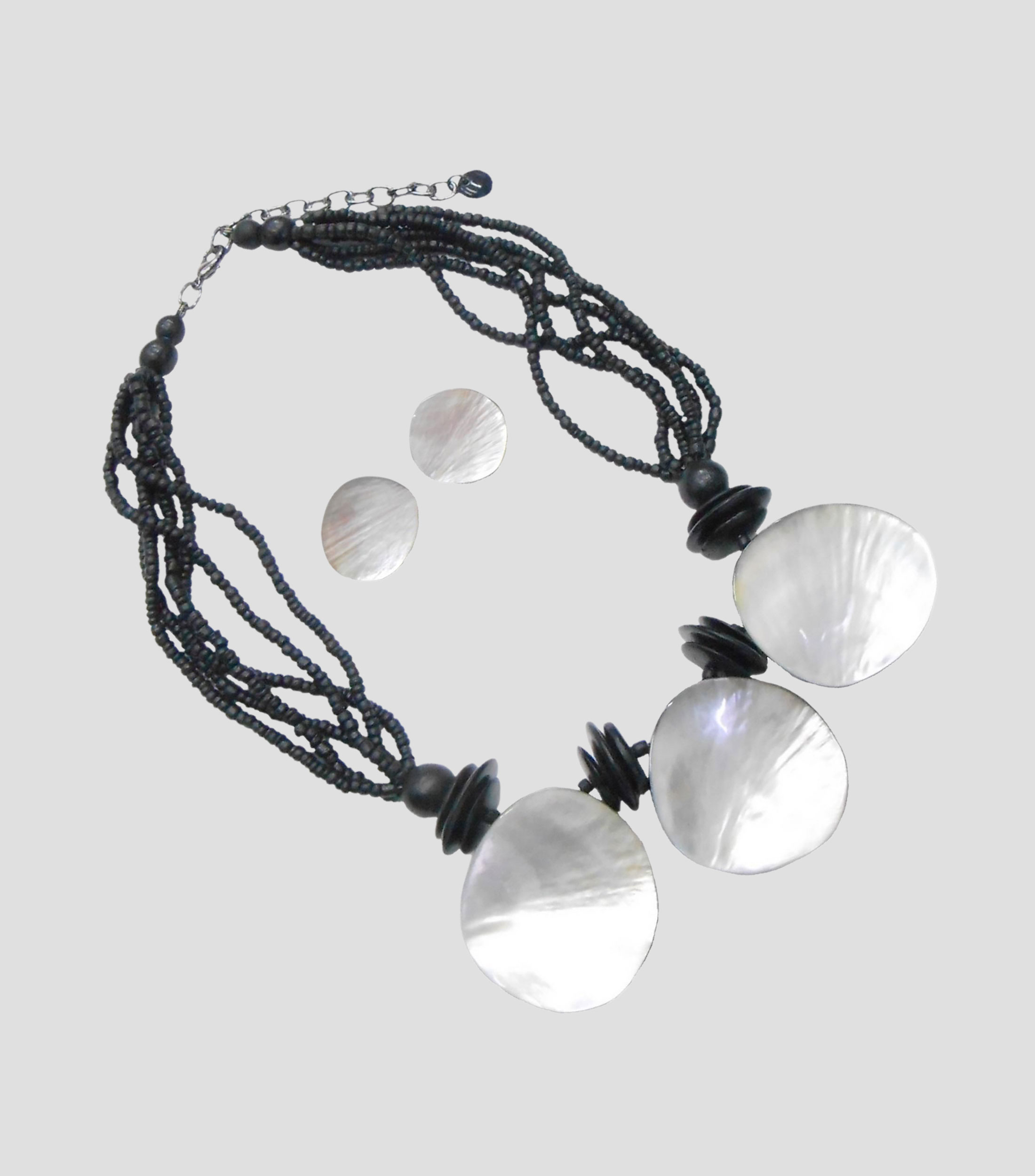 Set collar con aretes Mujer