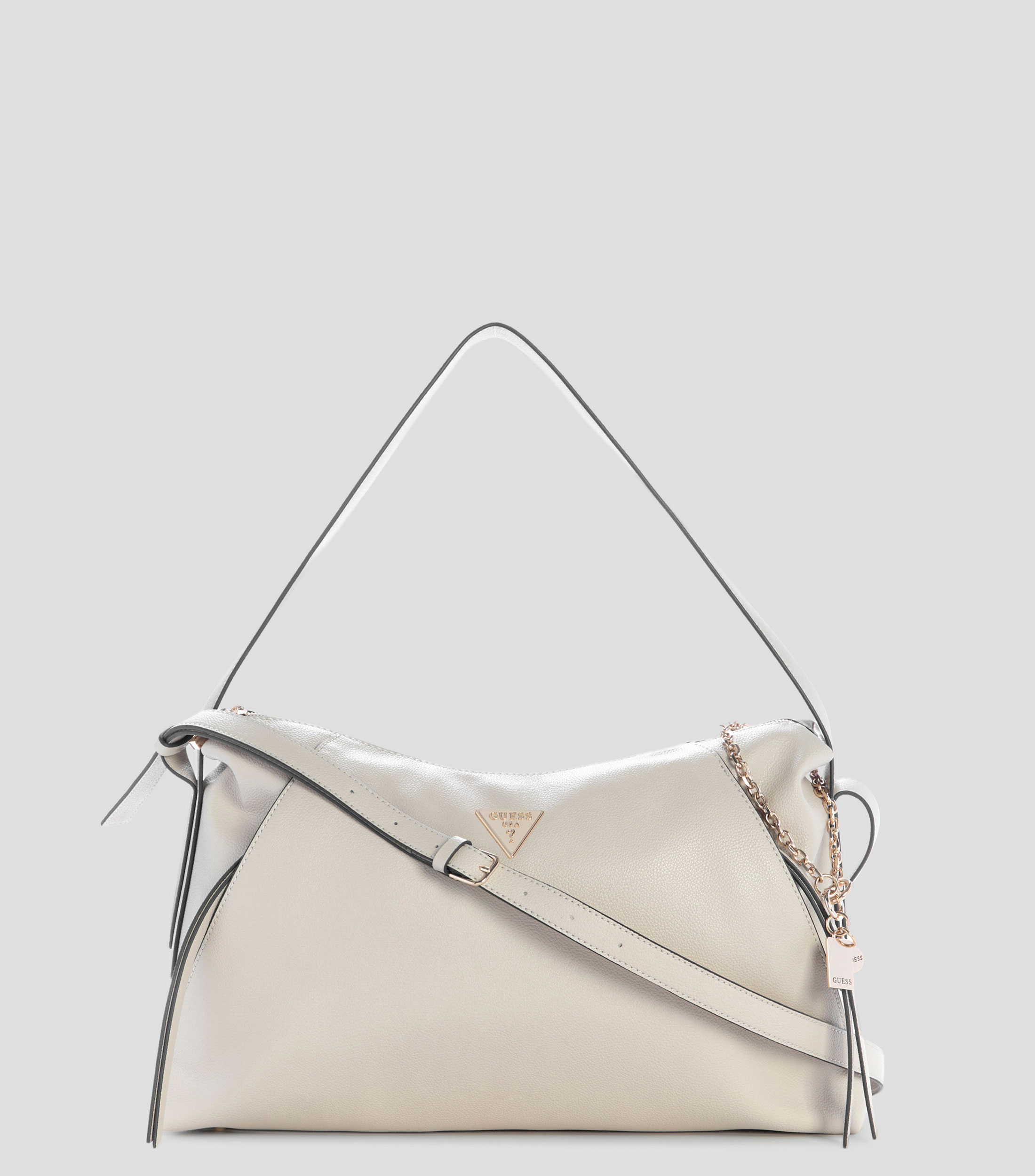 Bolsa shoulder lisa con detalle texturizado Mujer