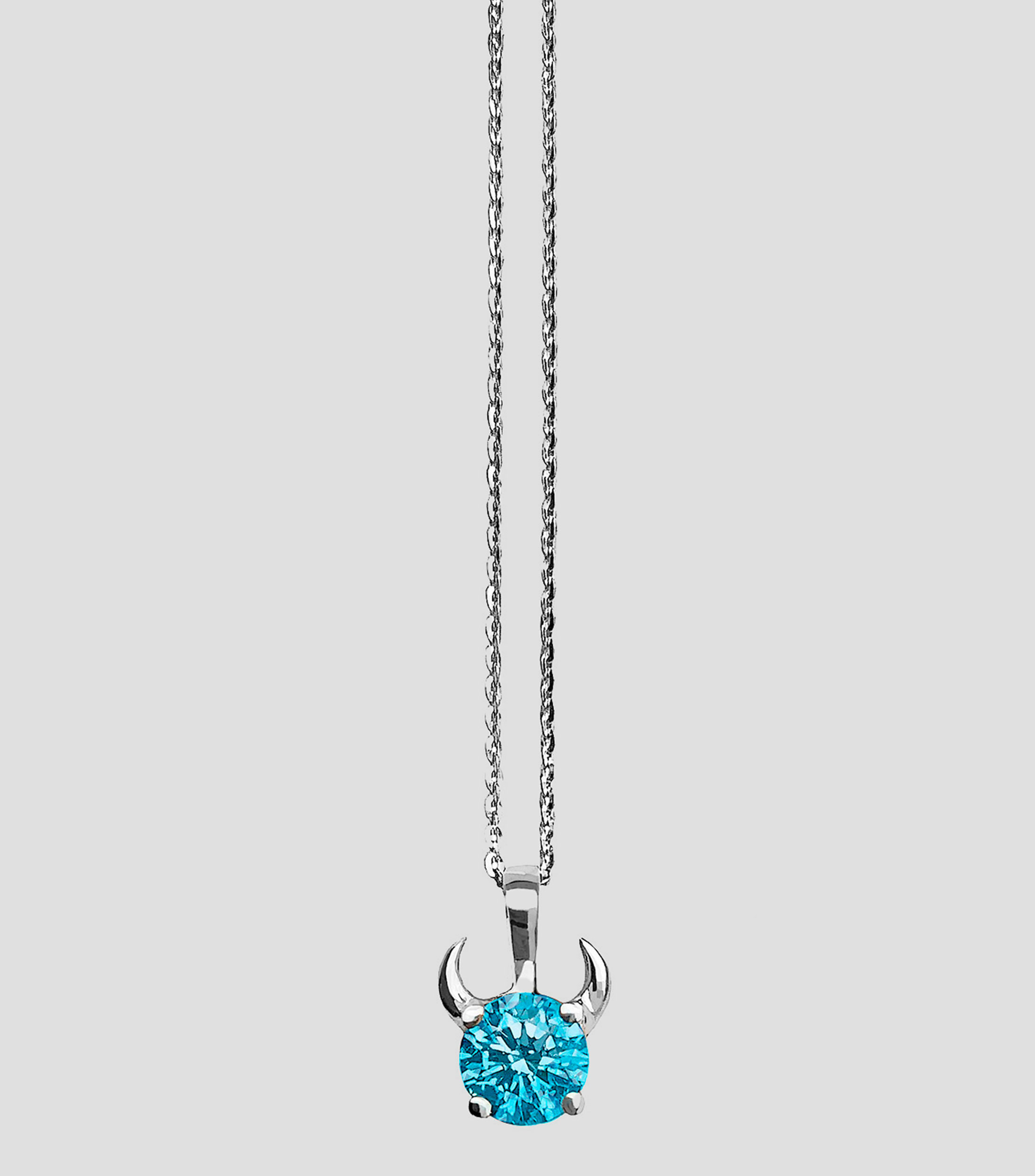 Dije en Plata Esterlina con Topacio Azul Unisex