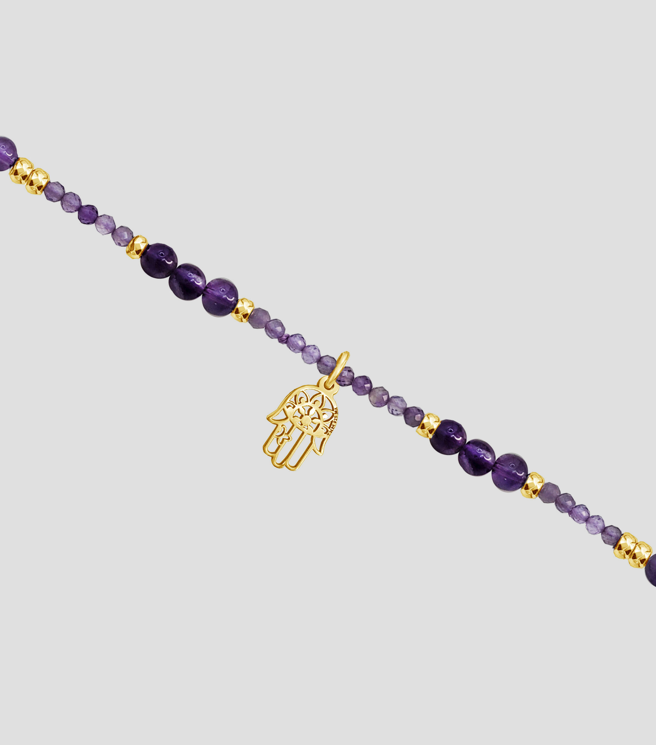 Collar en plata Mano Zen con amatista Mujer