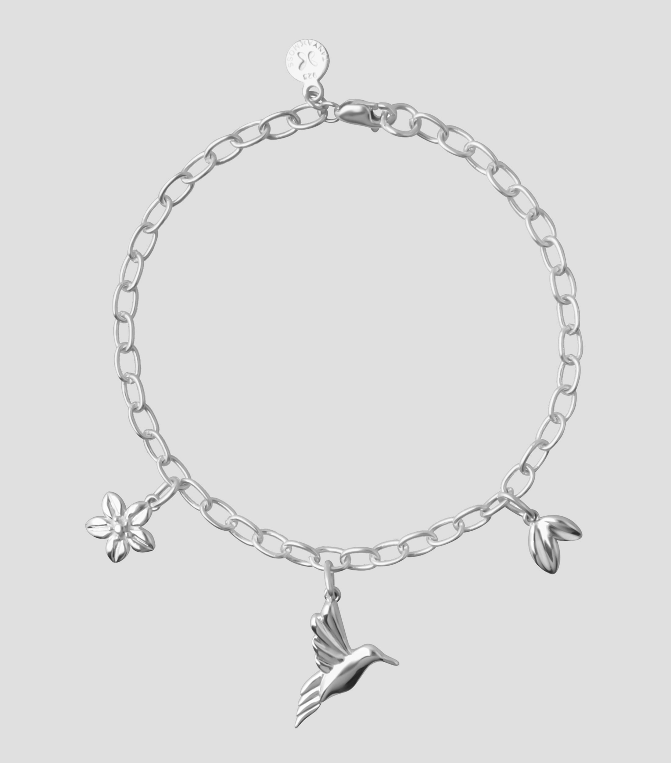 Pulsera Colibri con Hojas Mujer