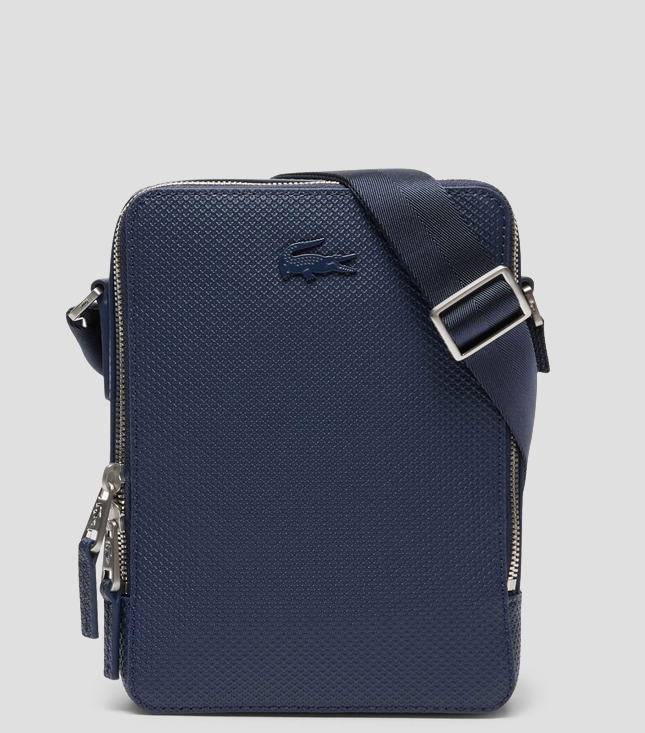 Bolso Crossbody en piel vacuna con microdiseños Hombre