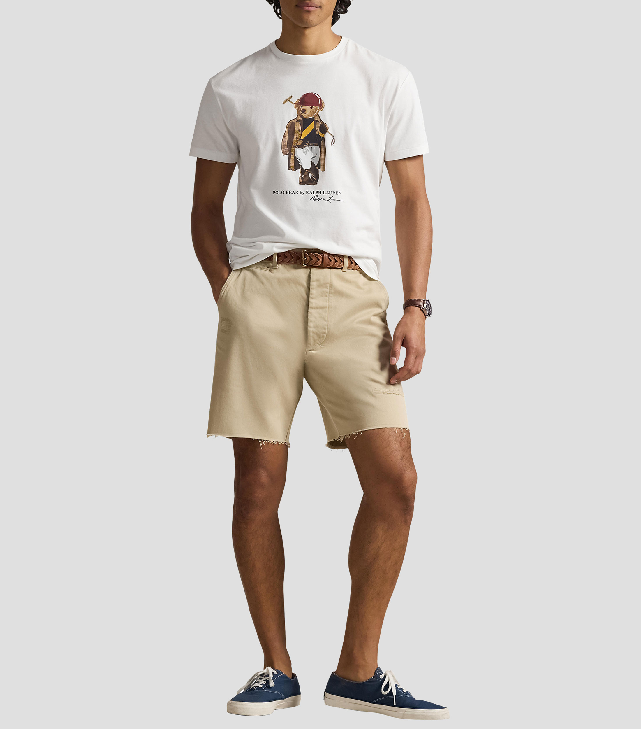 Playera cuello redondo manga corta estampada Hombre