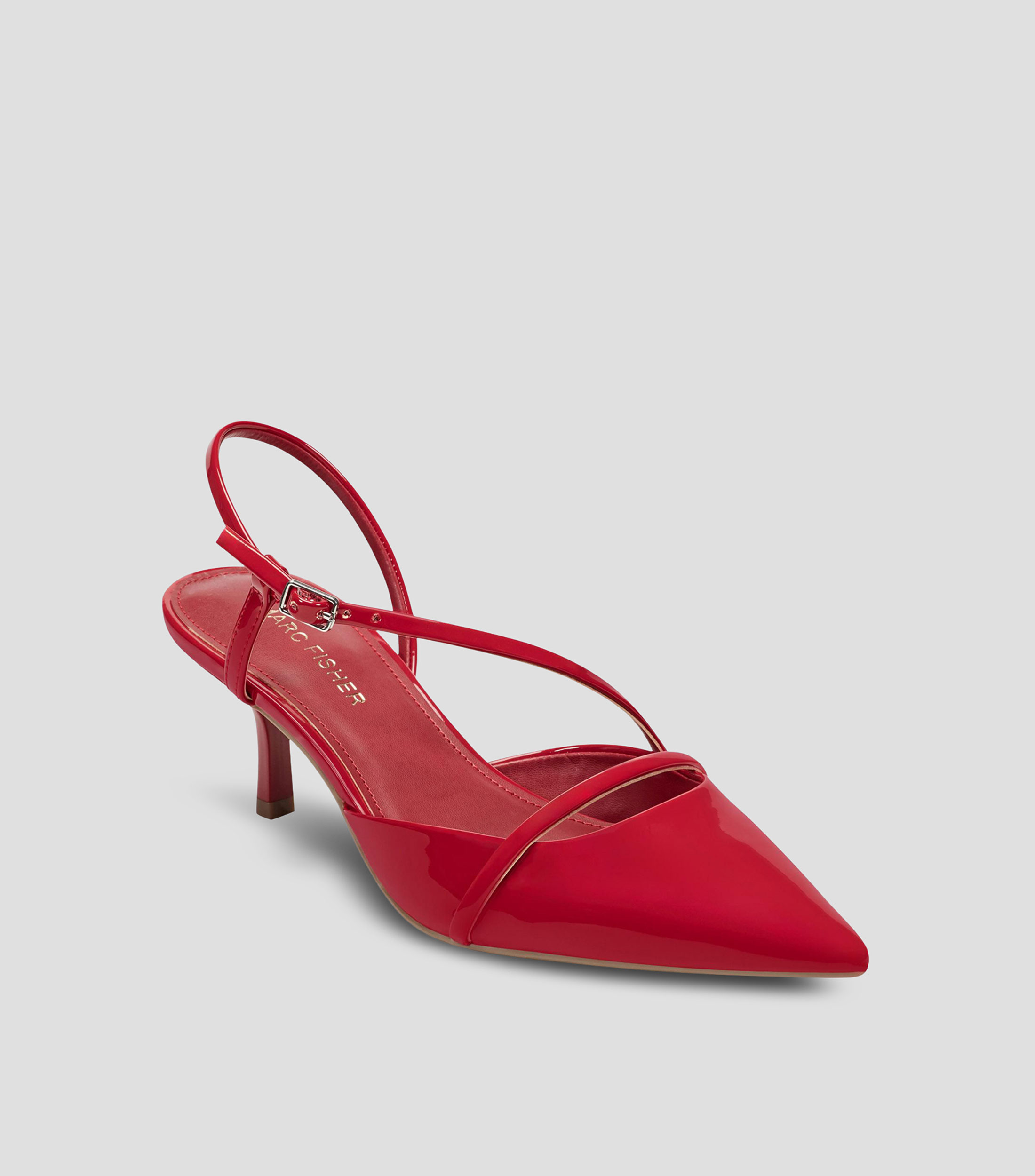 Zapatillas slingback con tacón delgado de 5 cm en piel Mujer