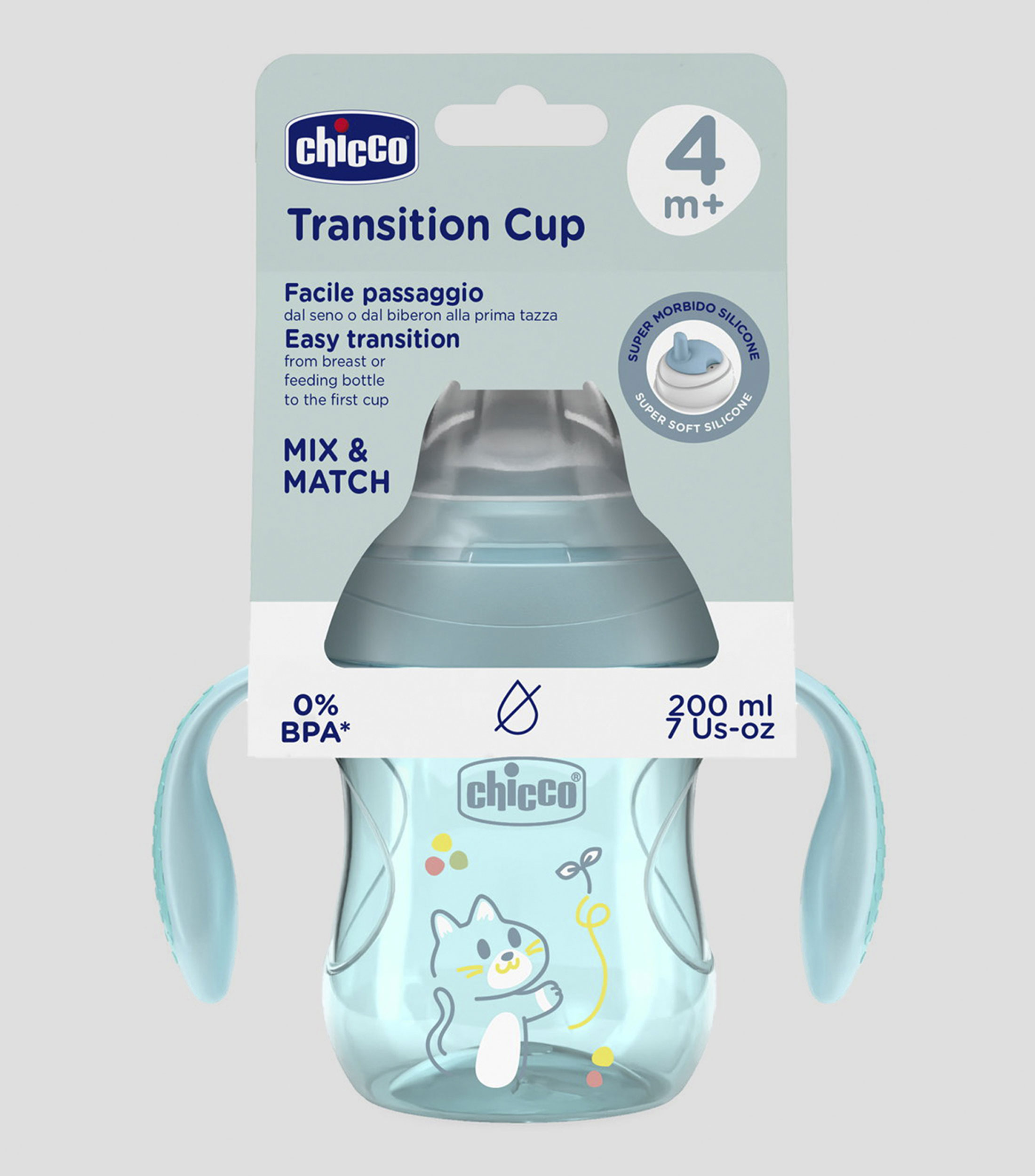 Vaso de transición, 200 ml