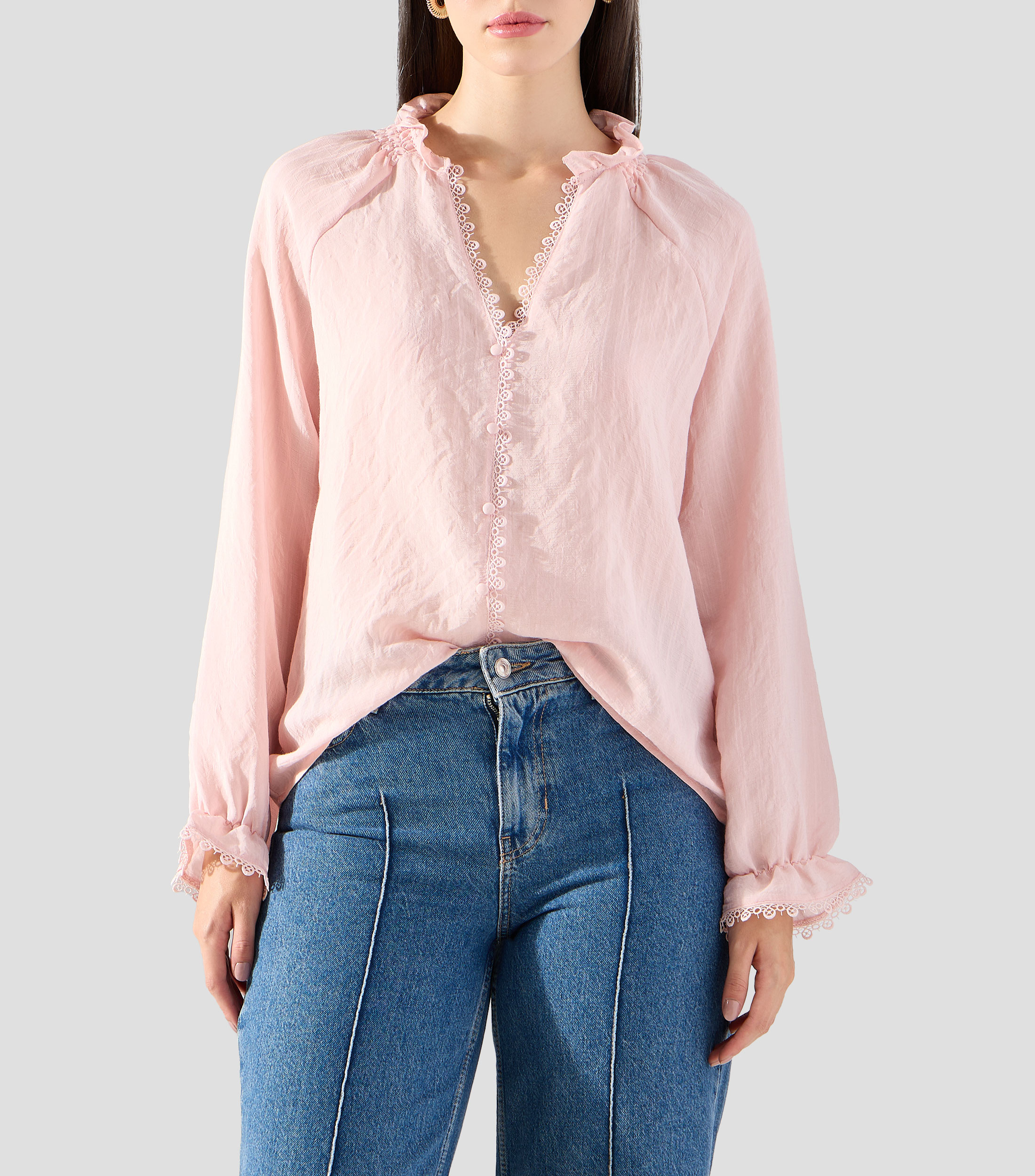 Blusa fantasía manga larga Mujer