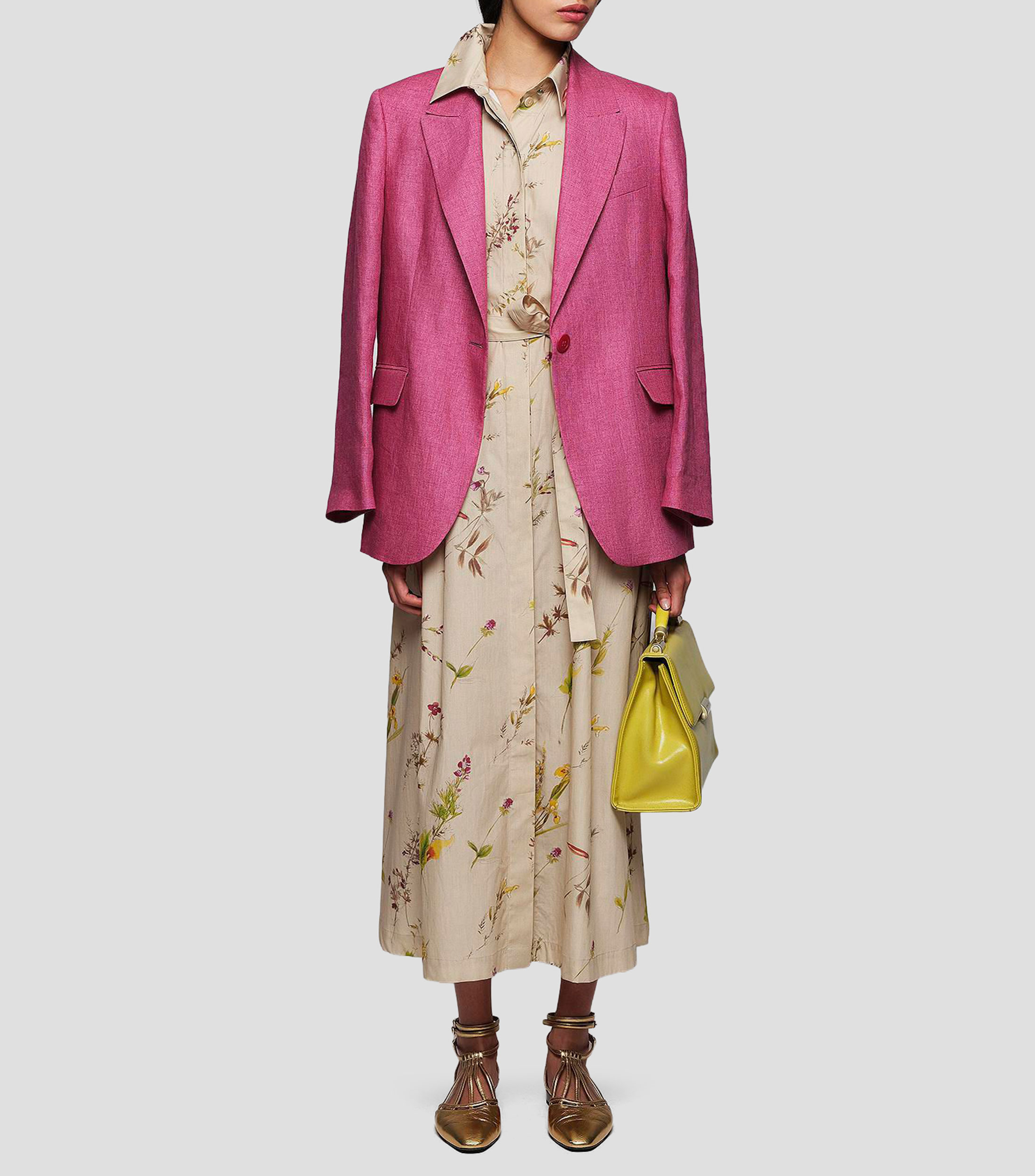 Vestido midi estampado Mujer
