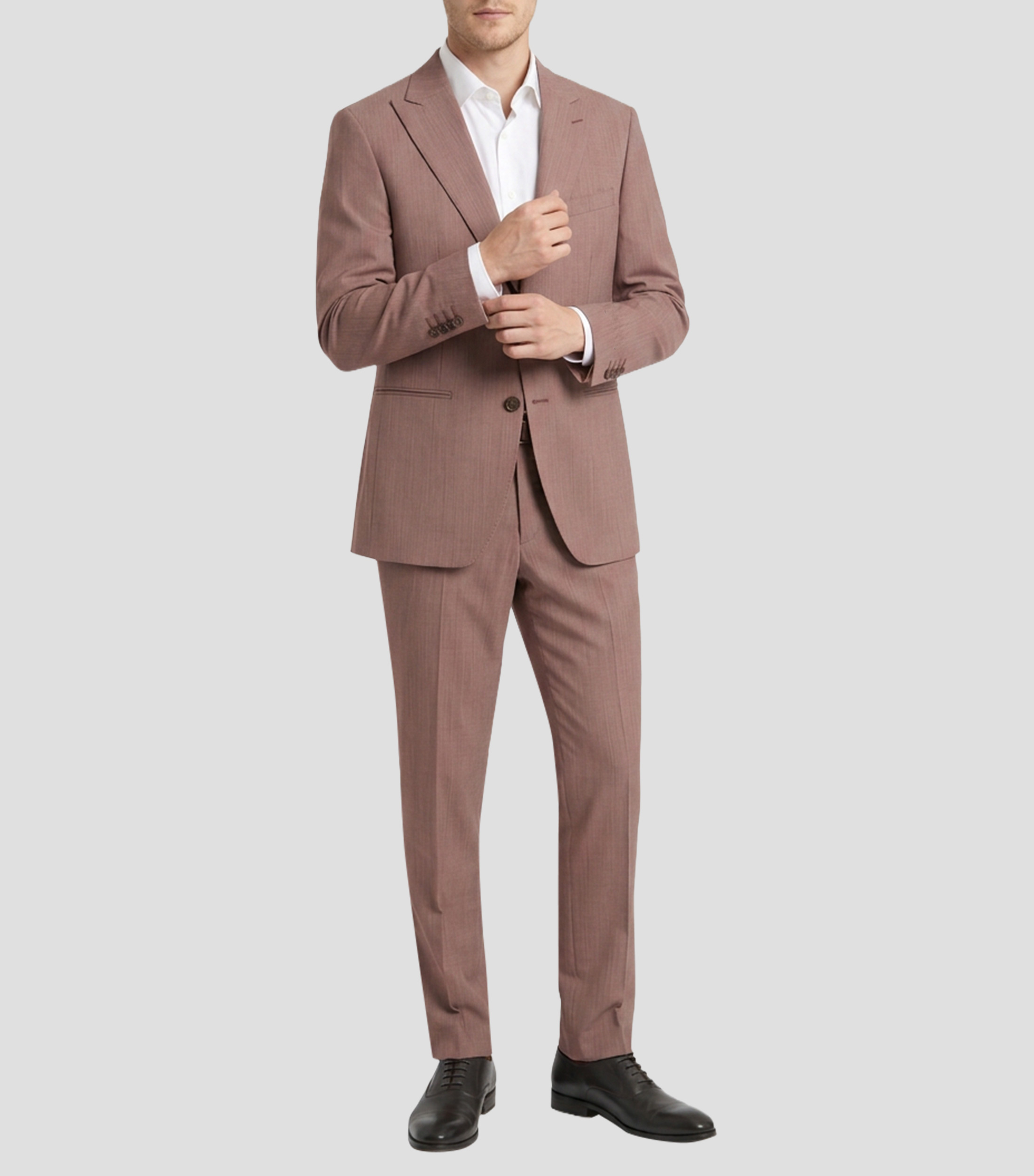 Traje de corte slim con microdiseños Hombre