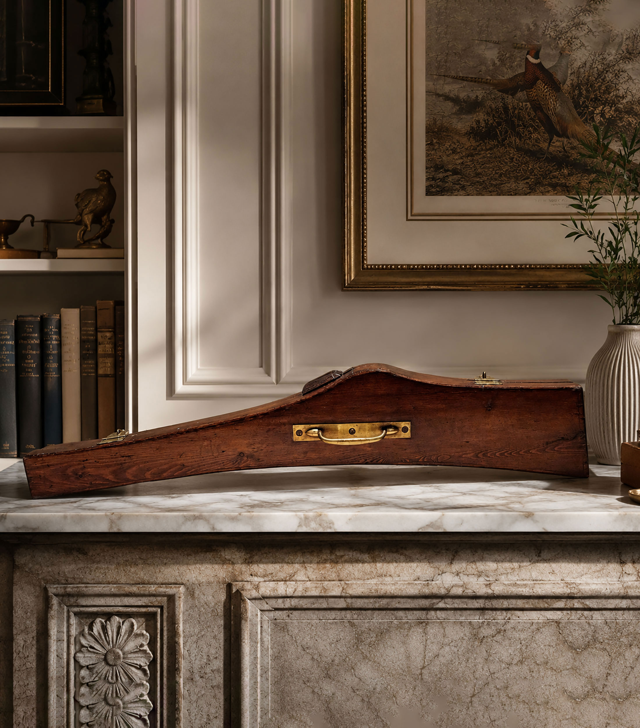 Estuche para rifle decorativo en madera
