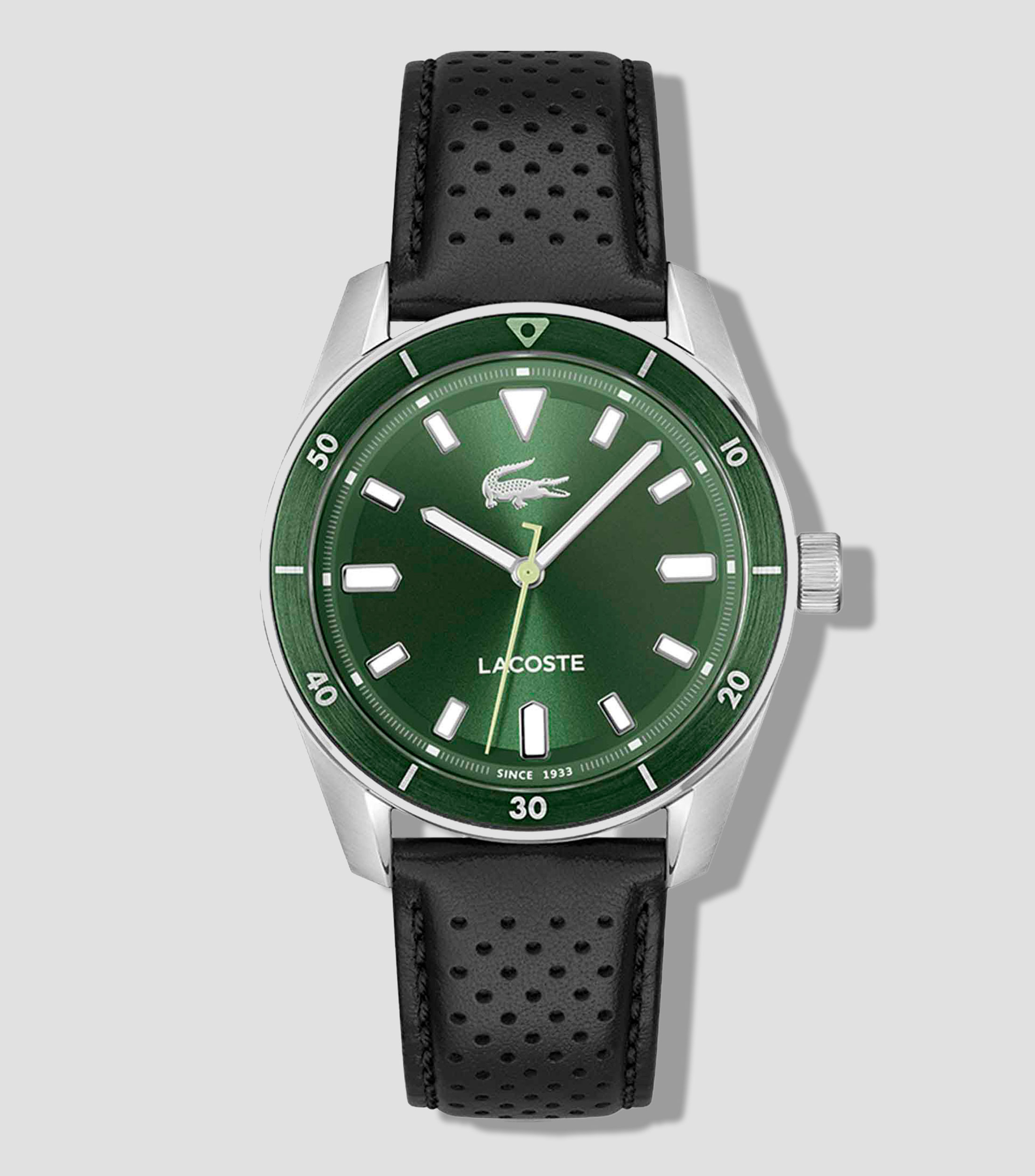 Reloj para Hombre Boston Deportivo Plateado, Verde
