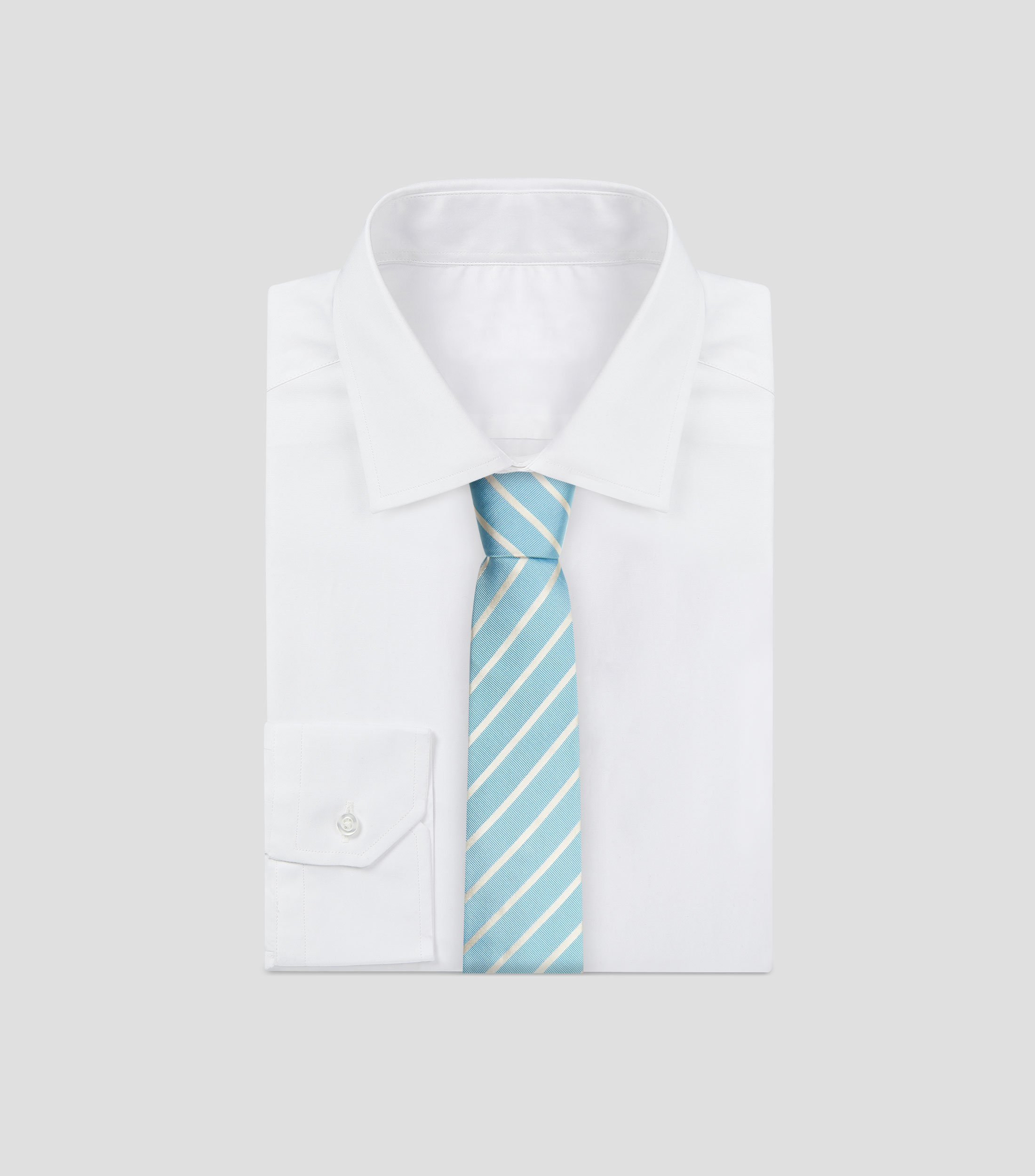 Corbata ancha de seda a rayas