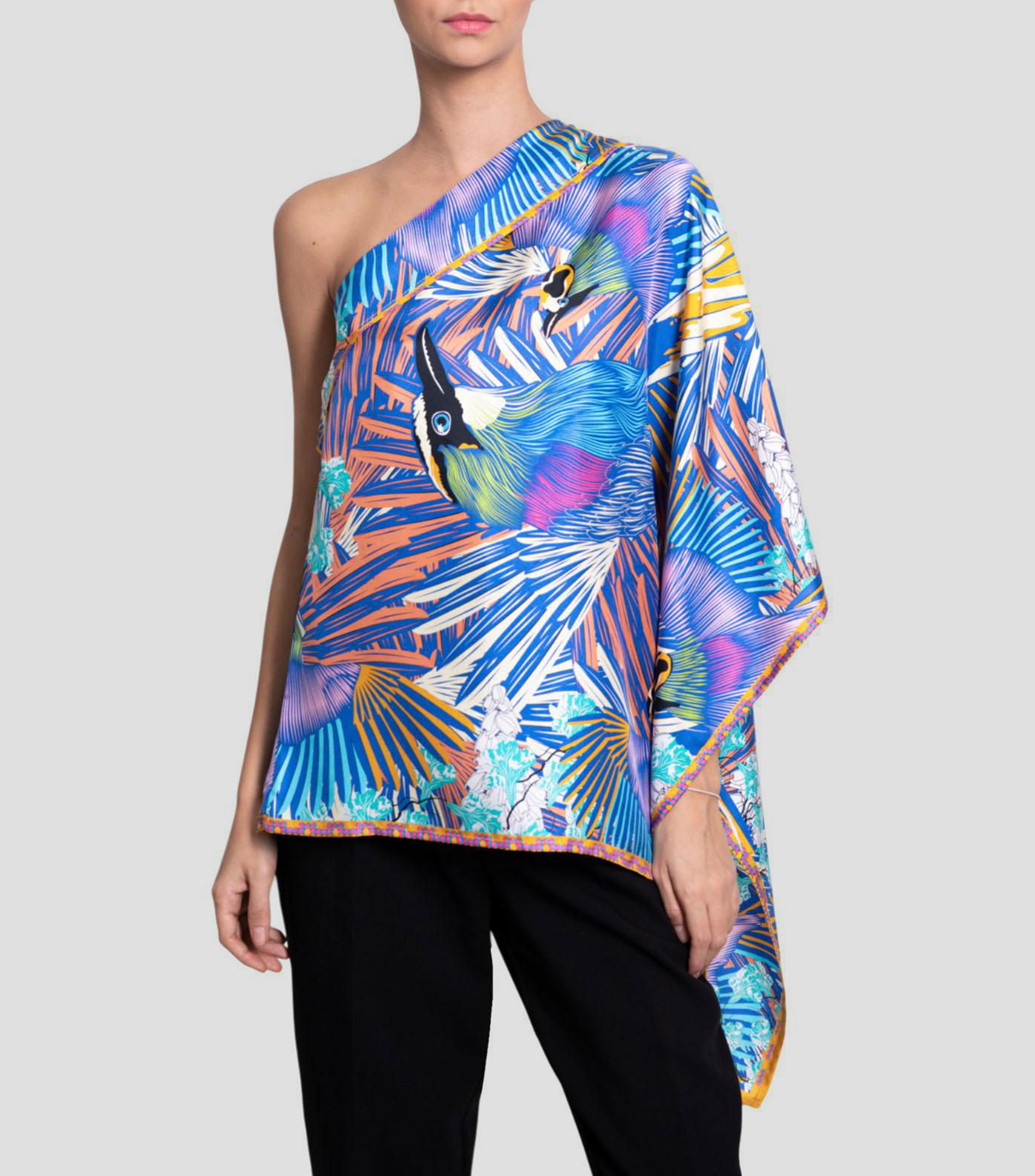 Poncho estampado Mujer