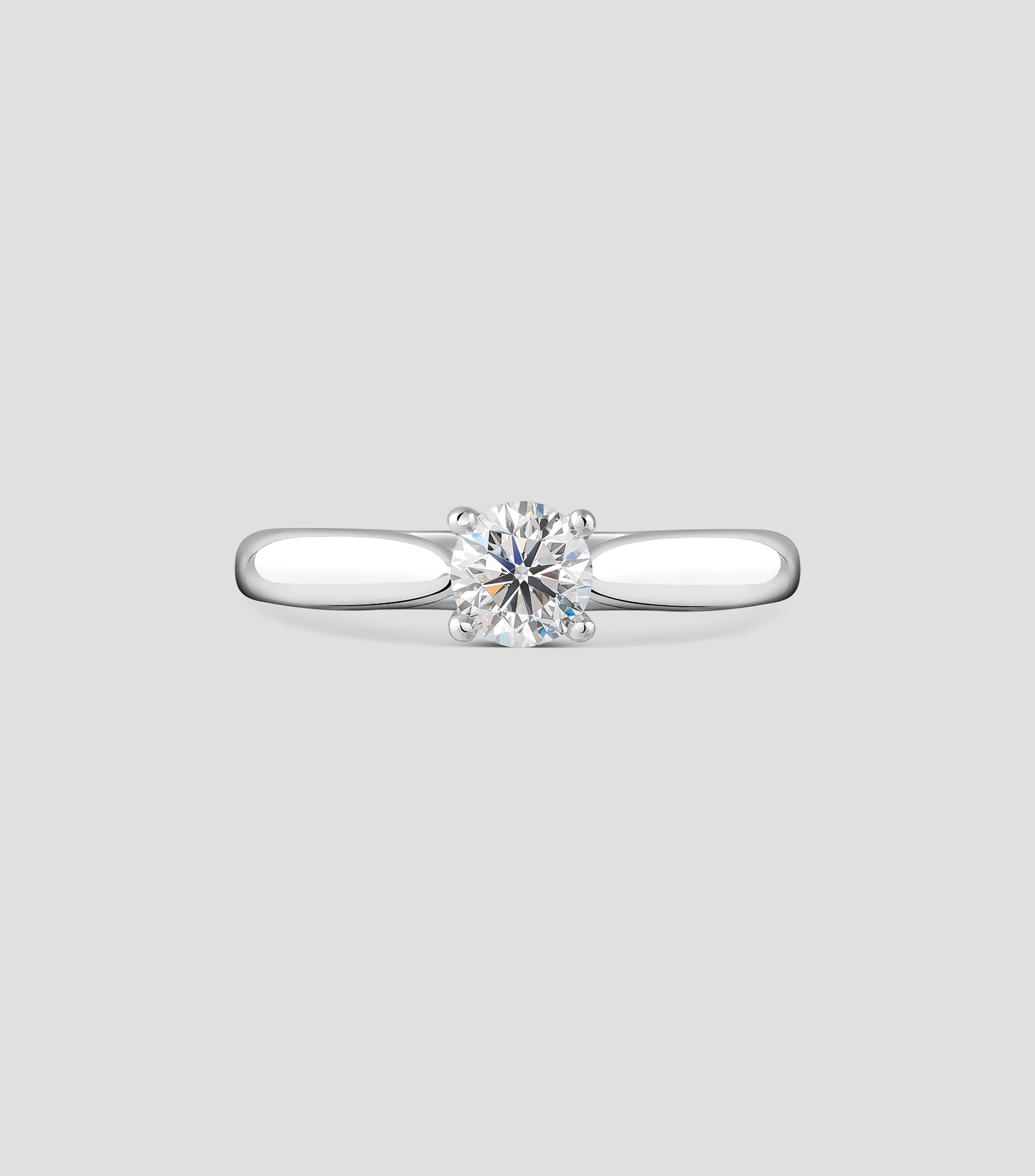 Anillo Solitario en oro blanco 18 Kts con diamante Mujer