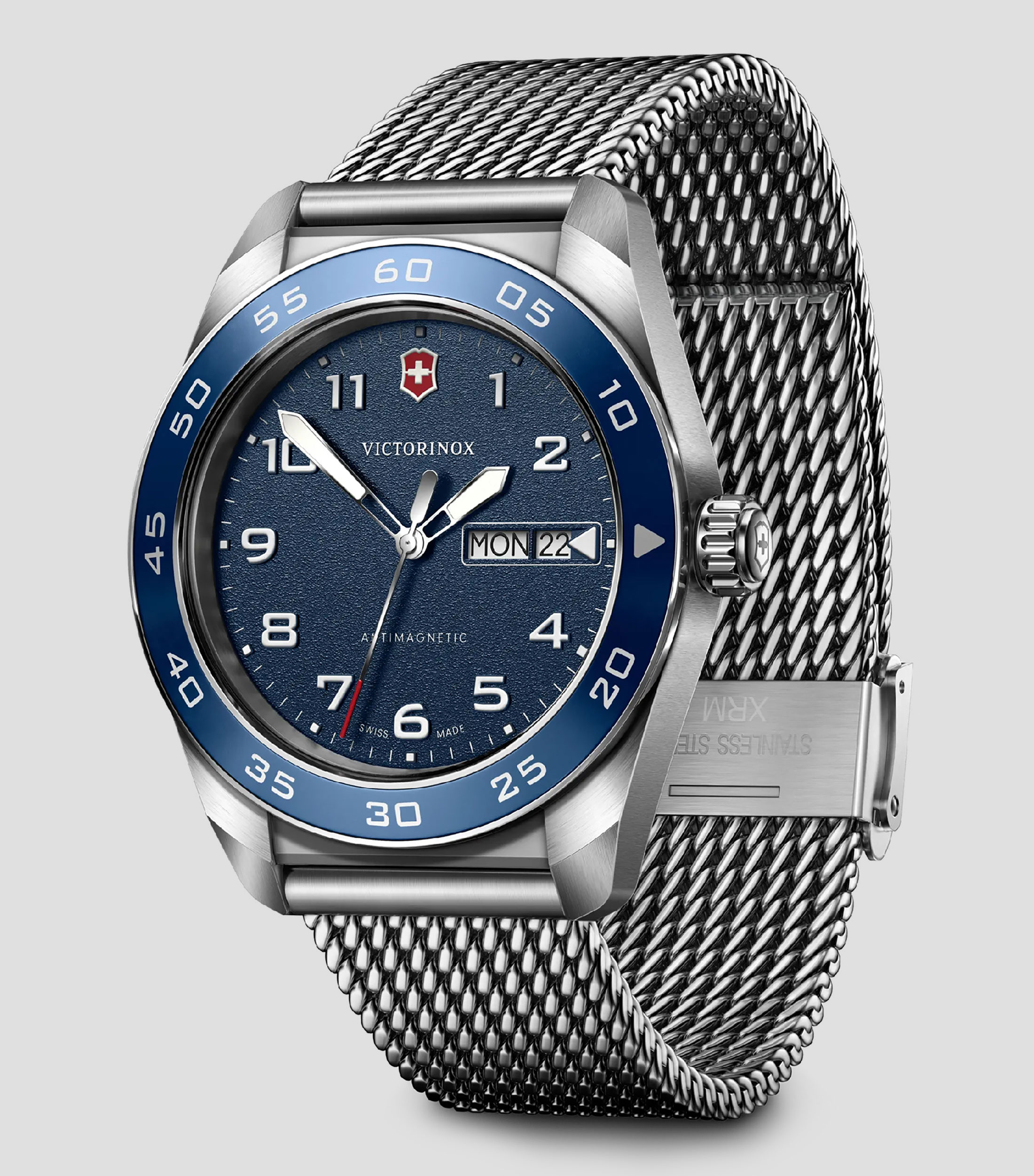 Reloj para Hombre Swiss Army Casual Plateado, Azul