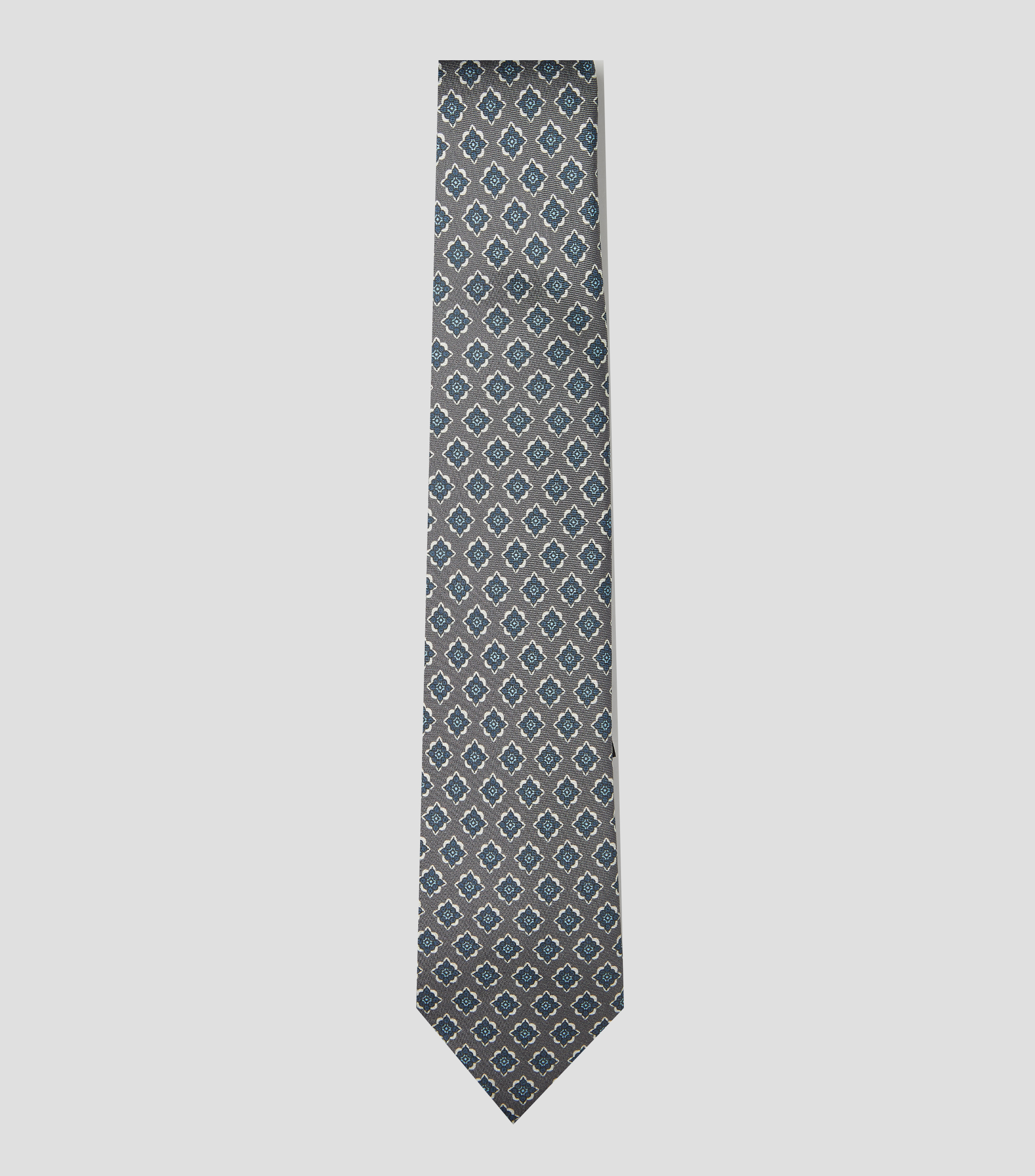 Corbata ancha en seda con estampado