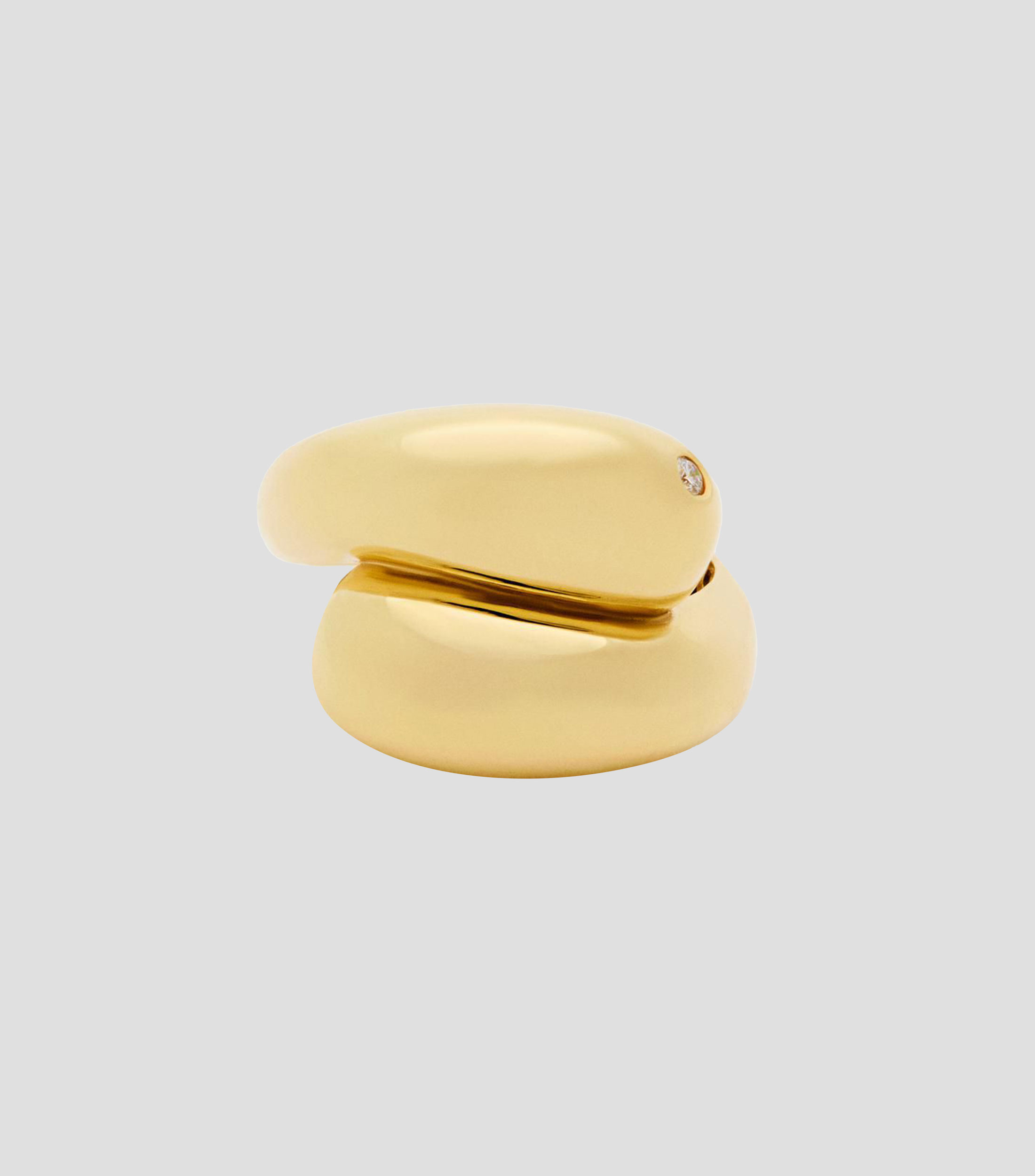 Anillo tú y yo en Oro amarillo de 18 Kilates con diamante Mujer
