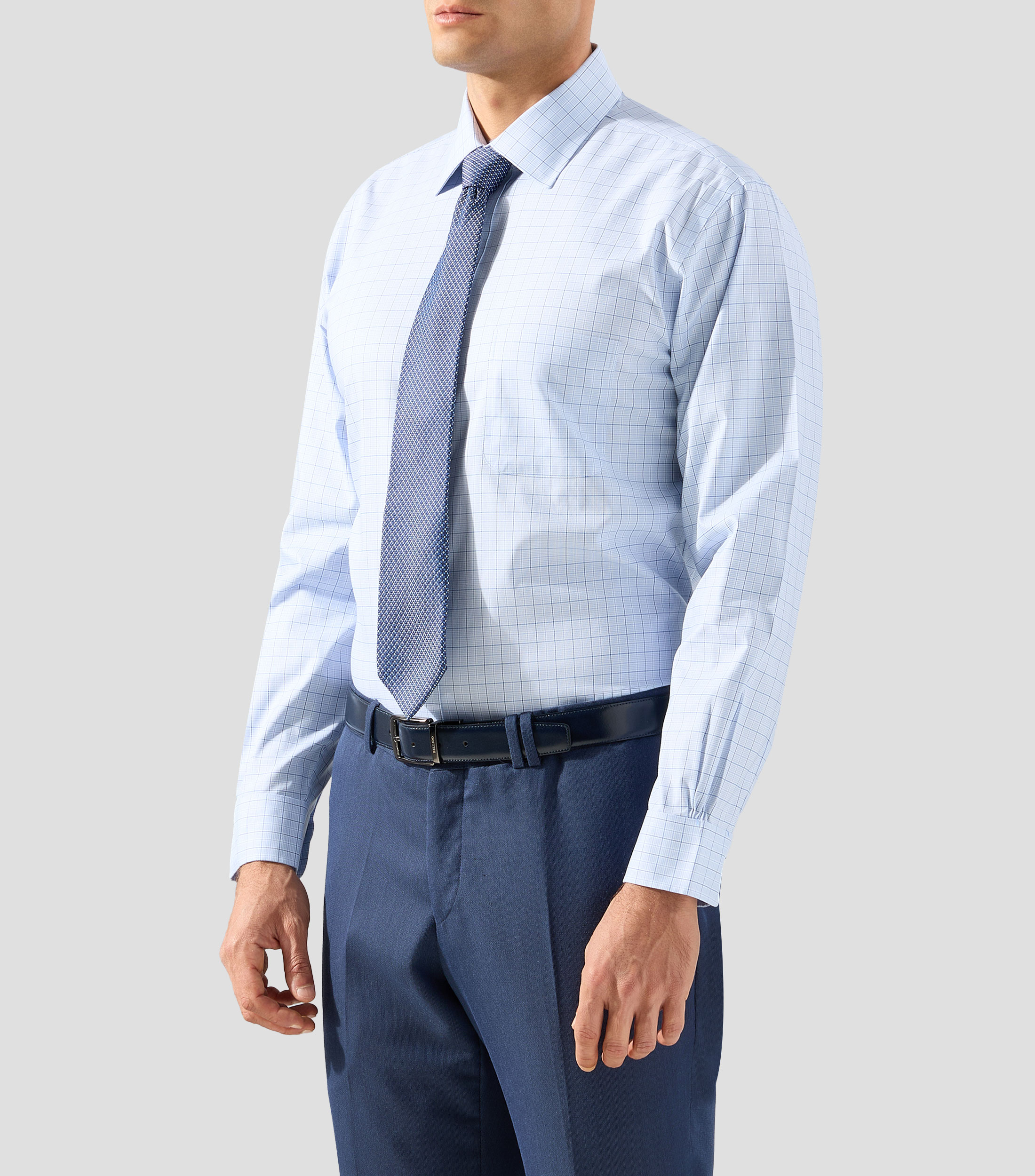 Camisa de cuadros manga larga Hombre