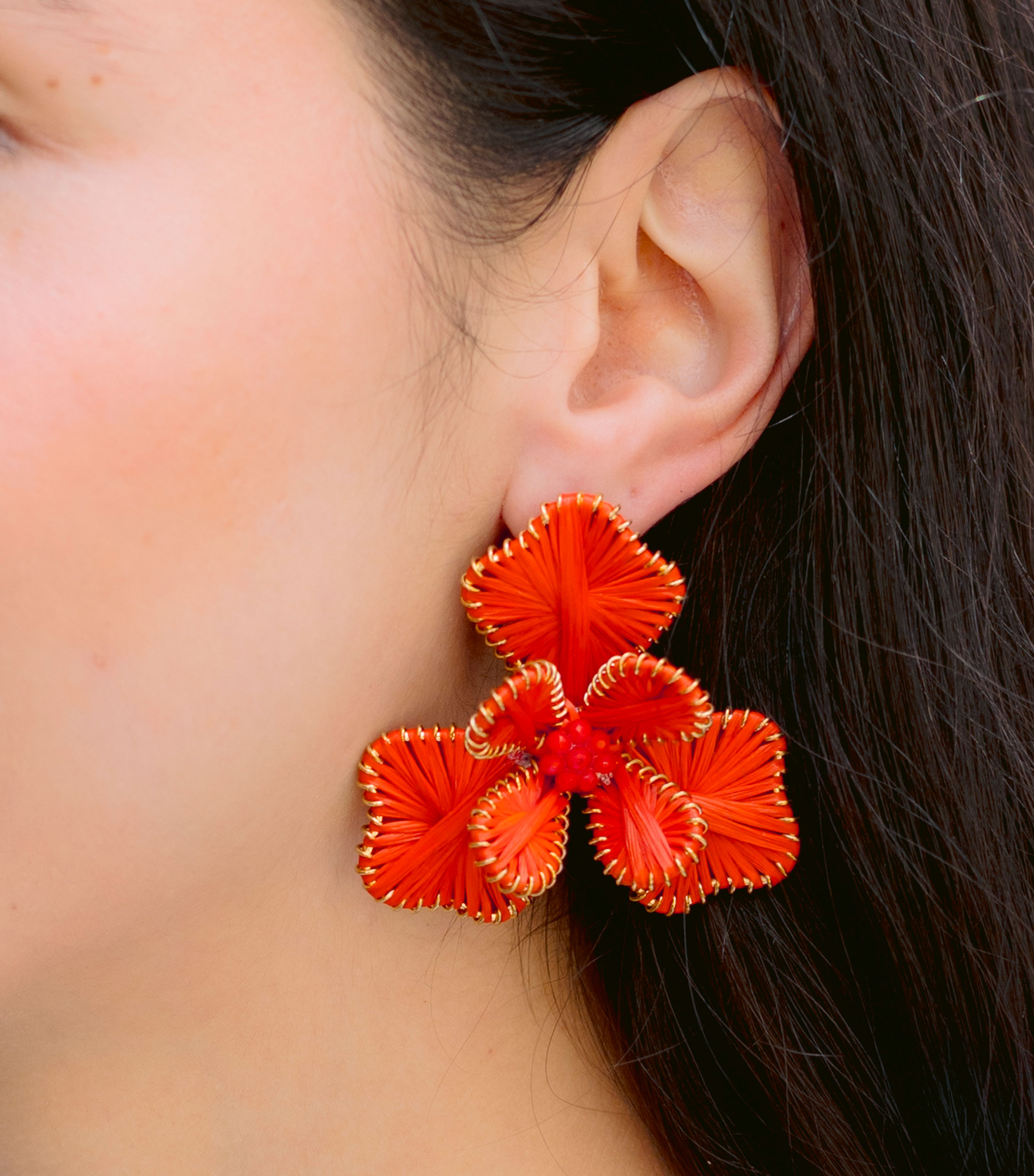 Aretes Flor Buganvilia Mujer