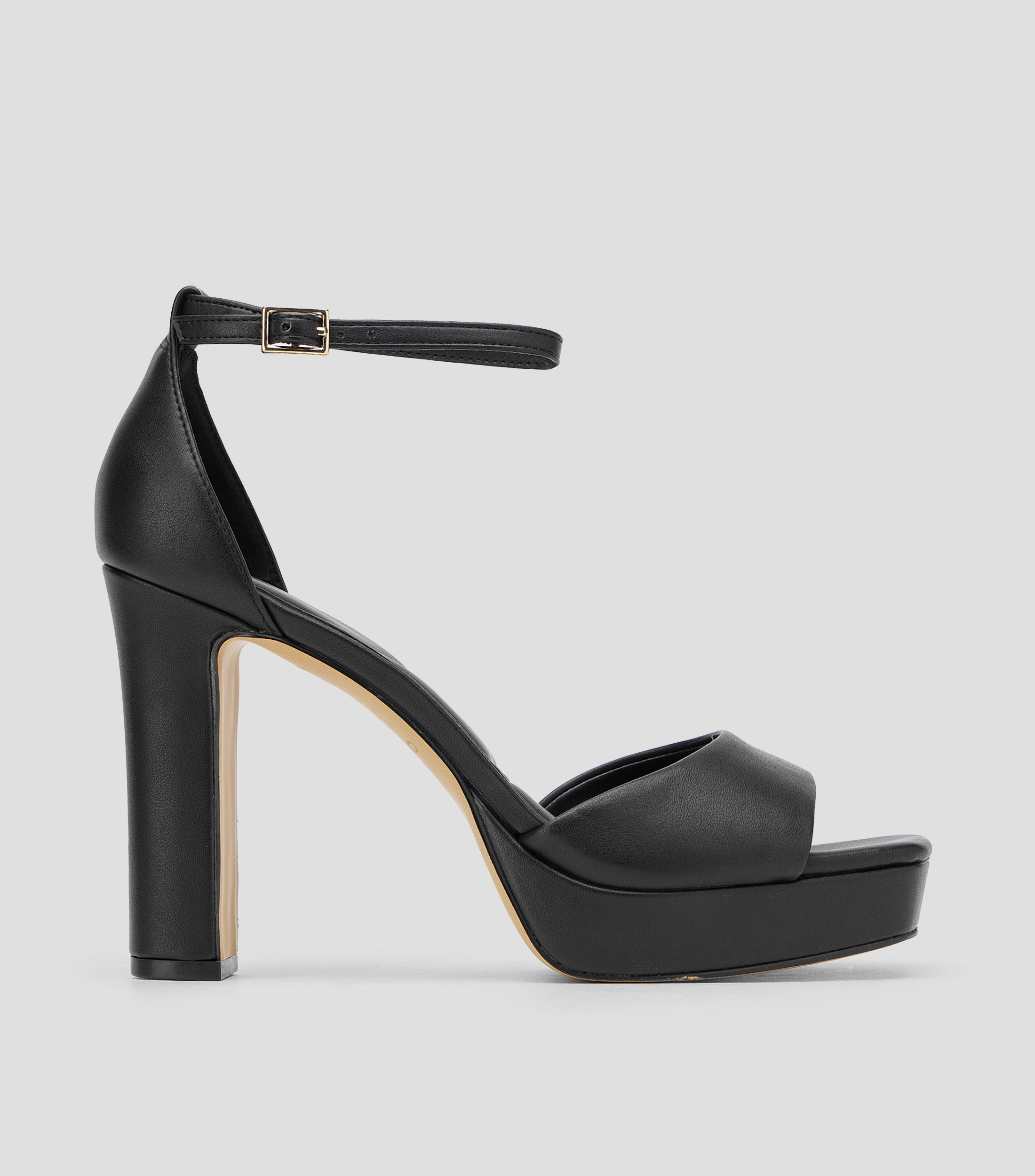 Sandalias con tacón alto media luna Mujer