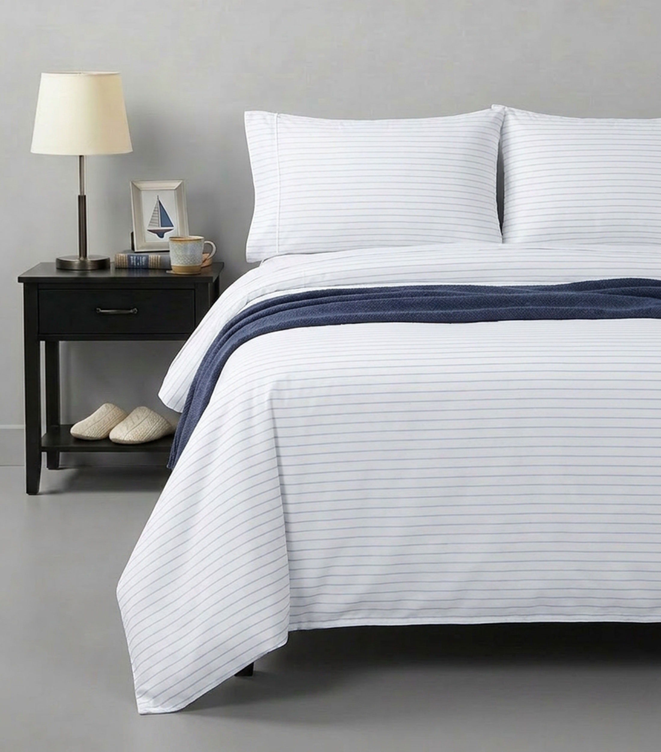 Juego de fundas para almohada Estándar en algodón Spencer azul