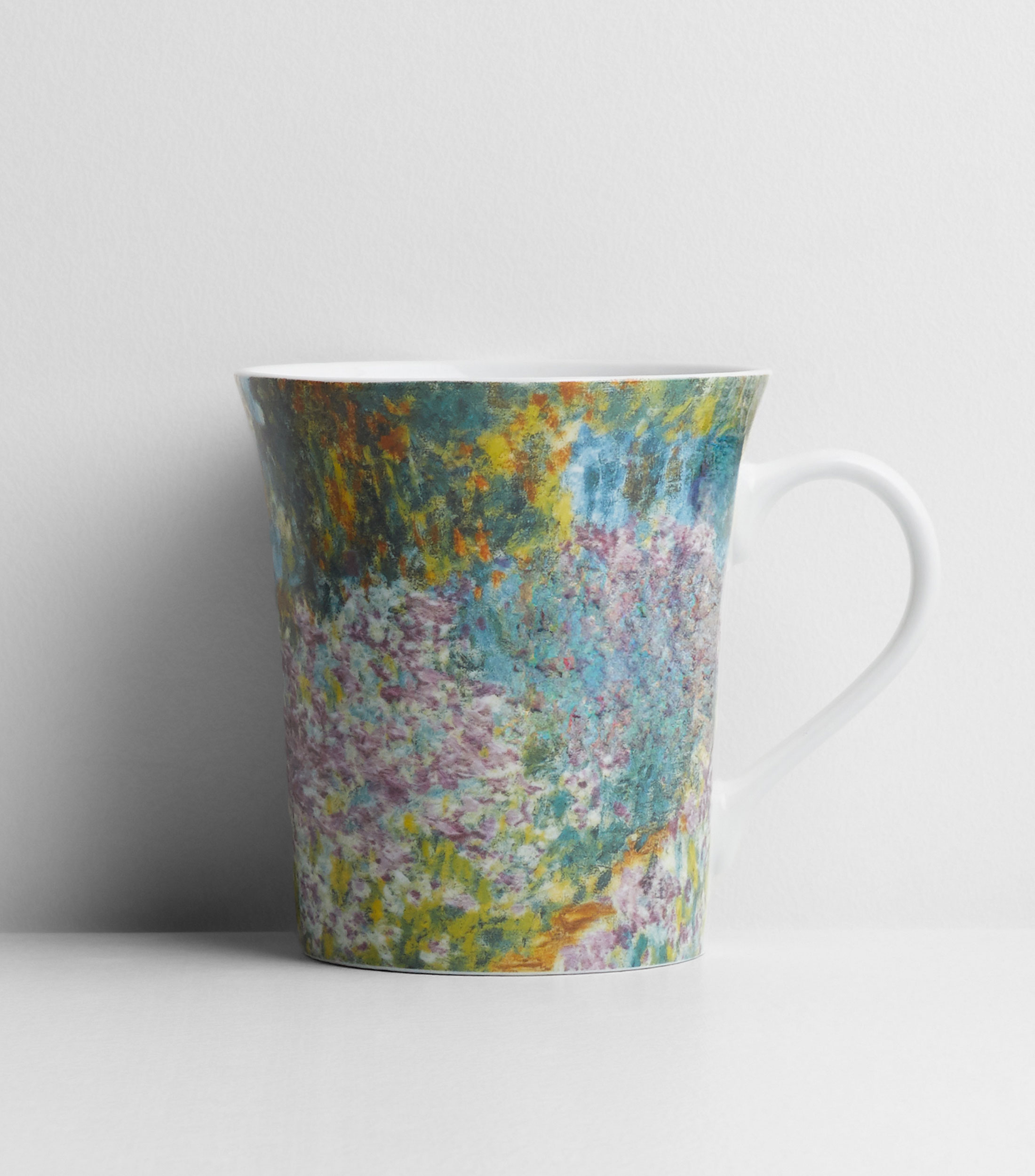 Tasse à Café Könitz Les Fleurs Monet - Porcelaine Allemande - Motif Chrysanthèmes Multicolore
