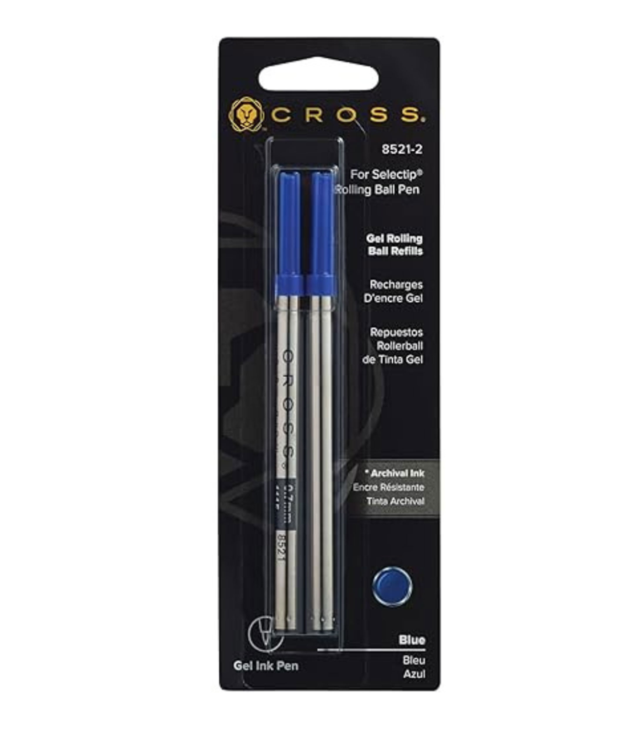 Set 2 Repuestos para Pluma Roller 0.7 Mm Azul
