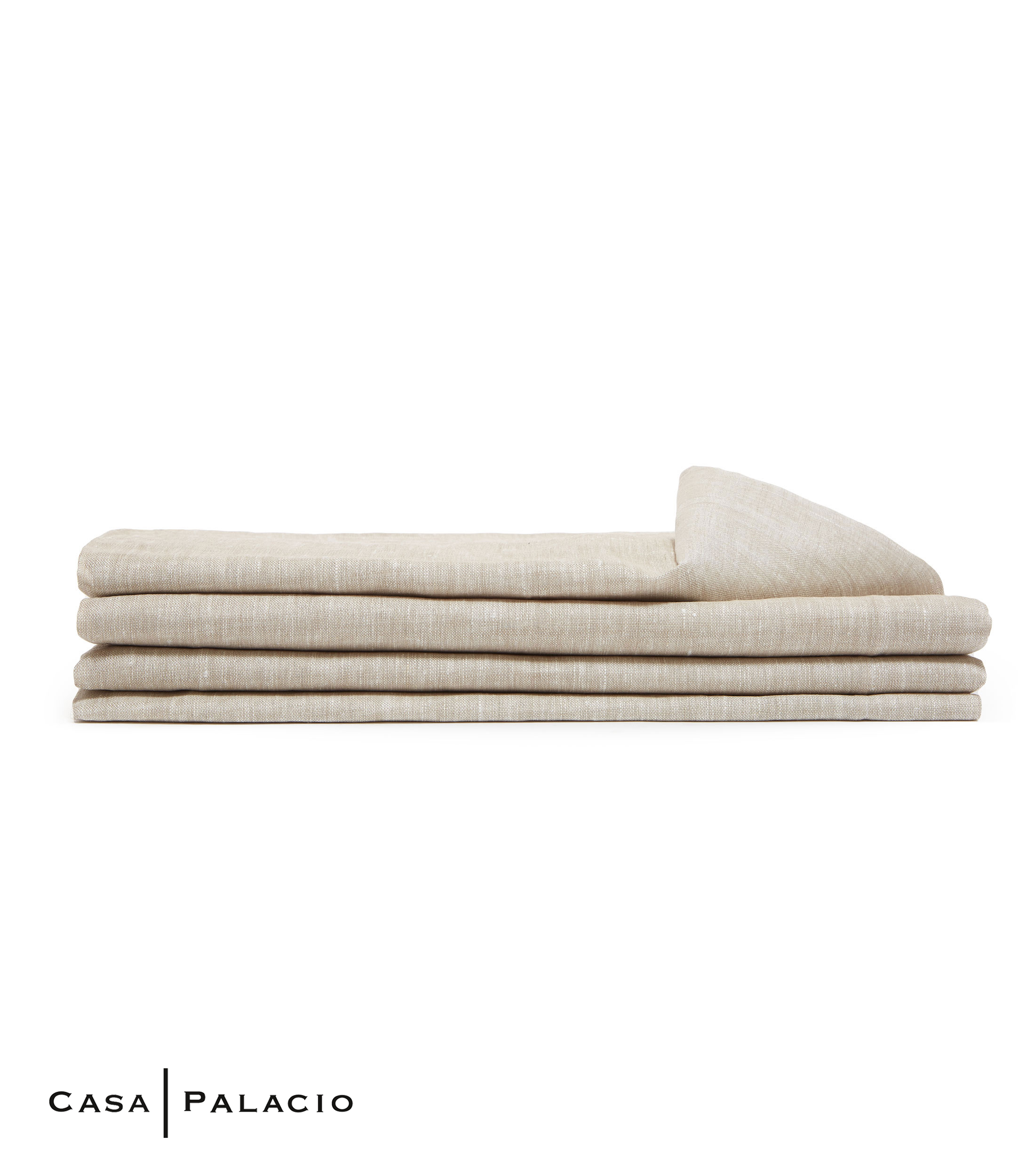 Mantel Rolinho beige con blanco rectangular