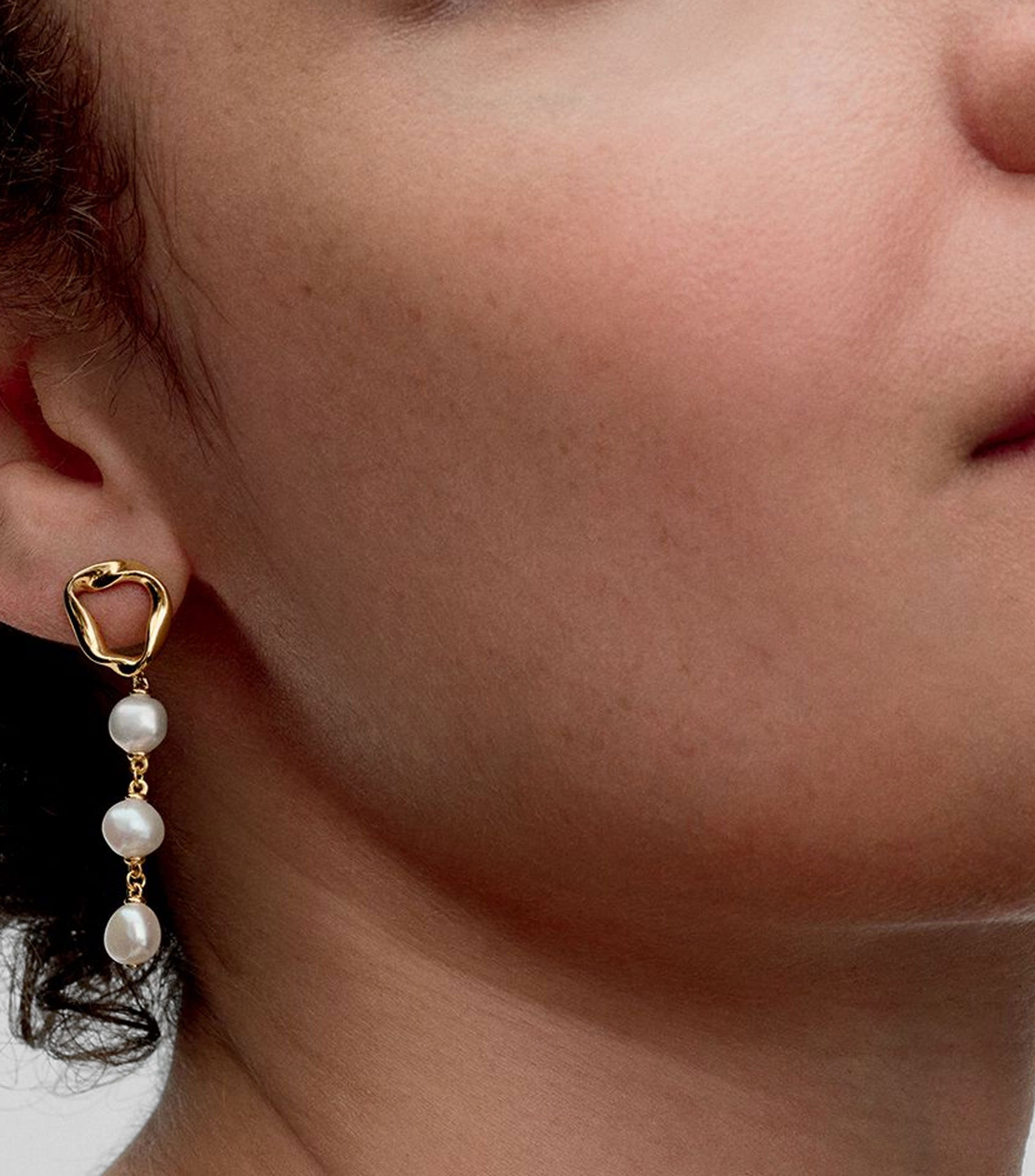 Aretes con perlas Mujer