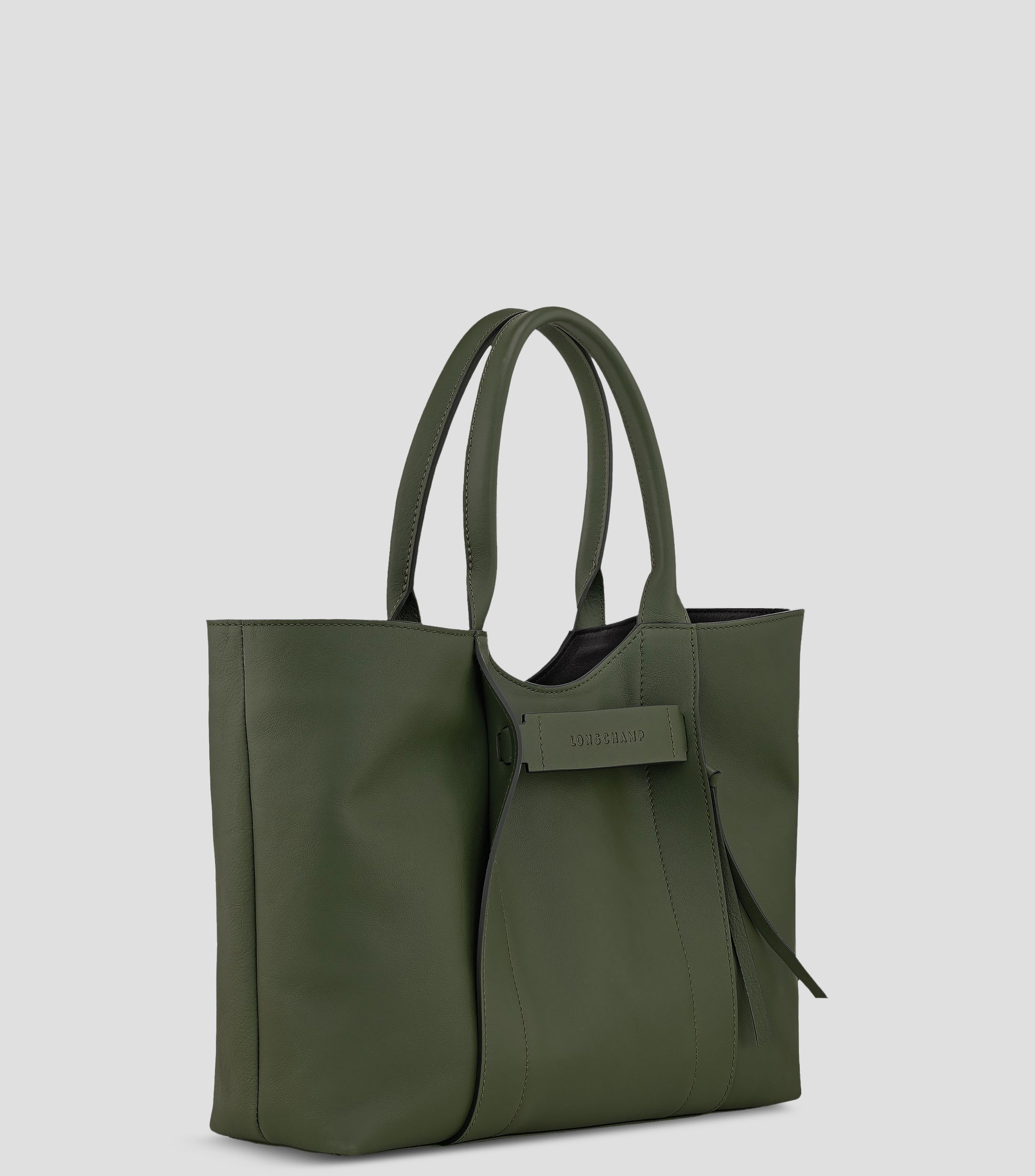 Bolsa Shoulder en cuero de becerro lisa Mujer