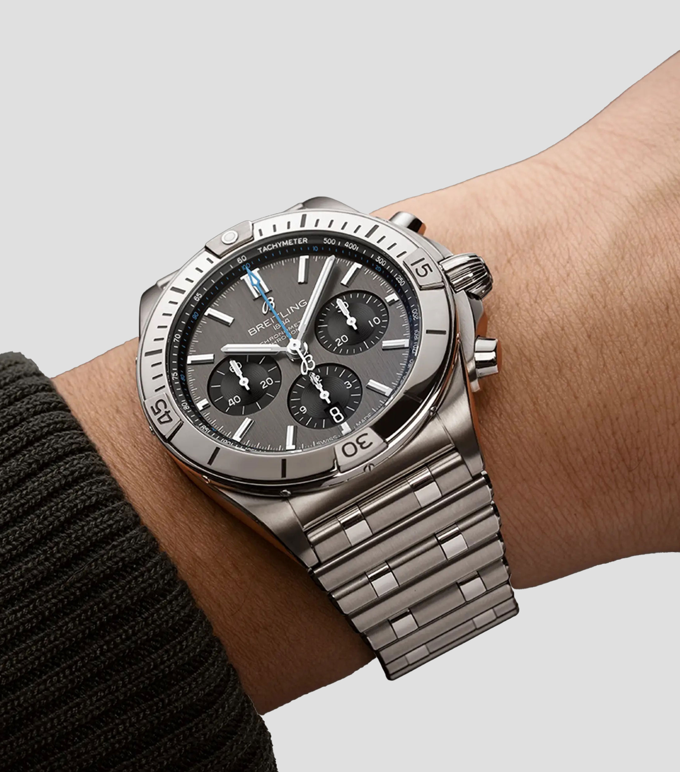 Reloj para Hombre Chronomat B01 deportivo plateado
