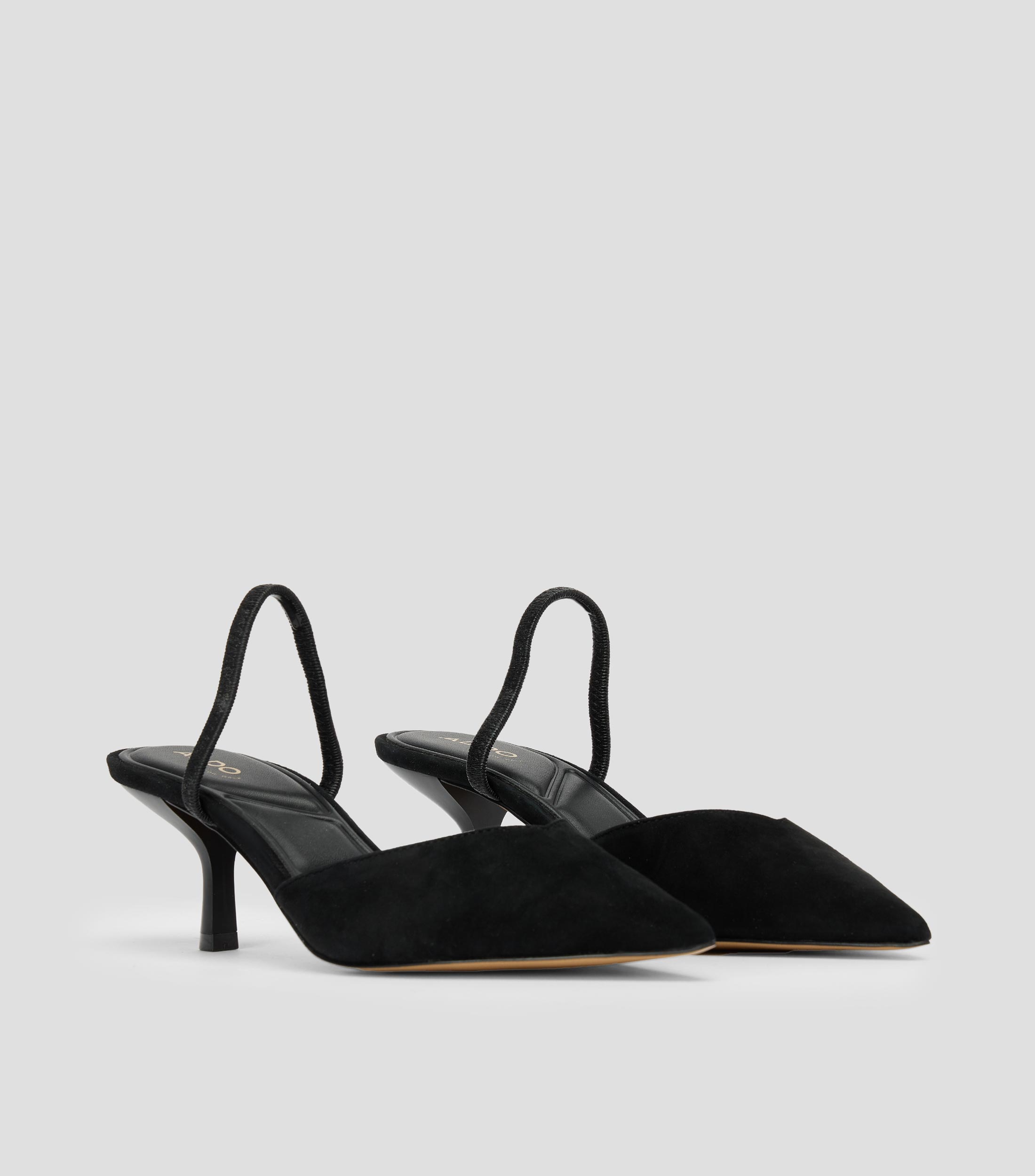 Zapatillas slingback tacón bajo de aguja Re-Jessica Mujer