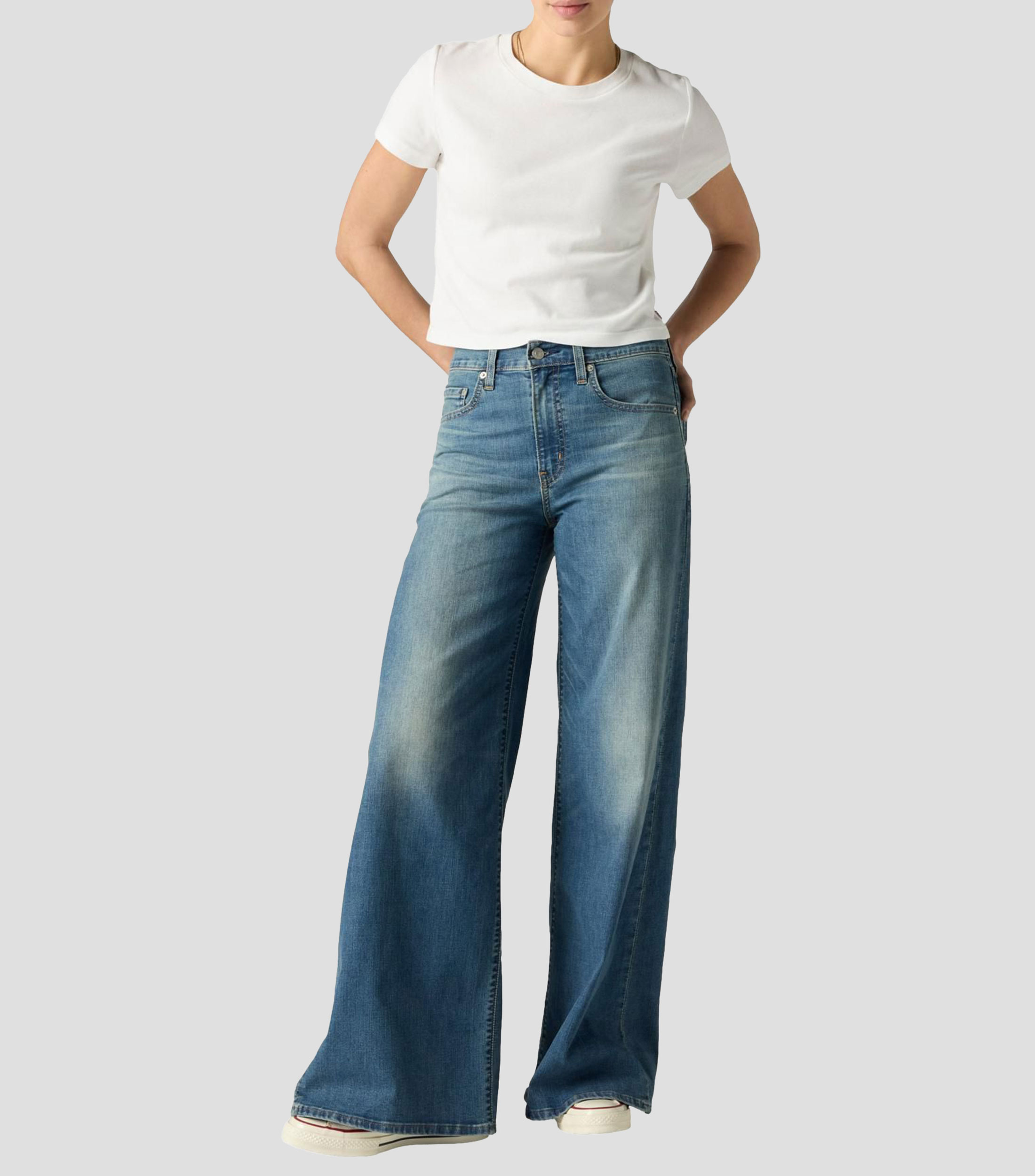 Jeans Relaxed liso Mujer