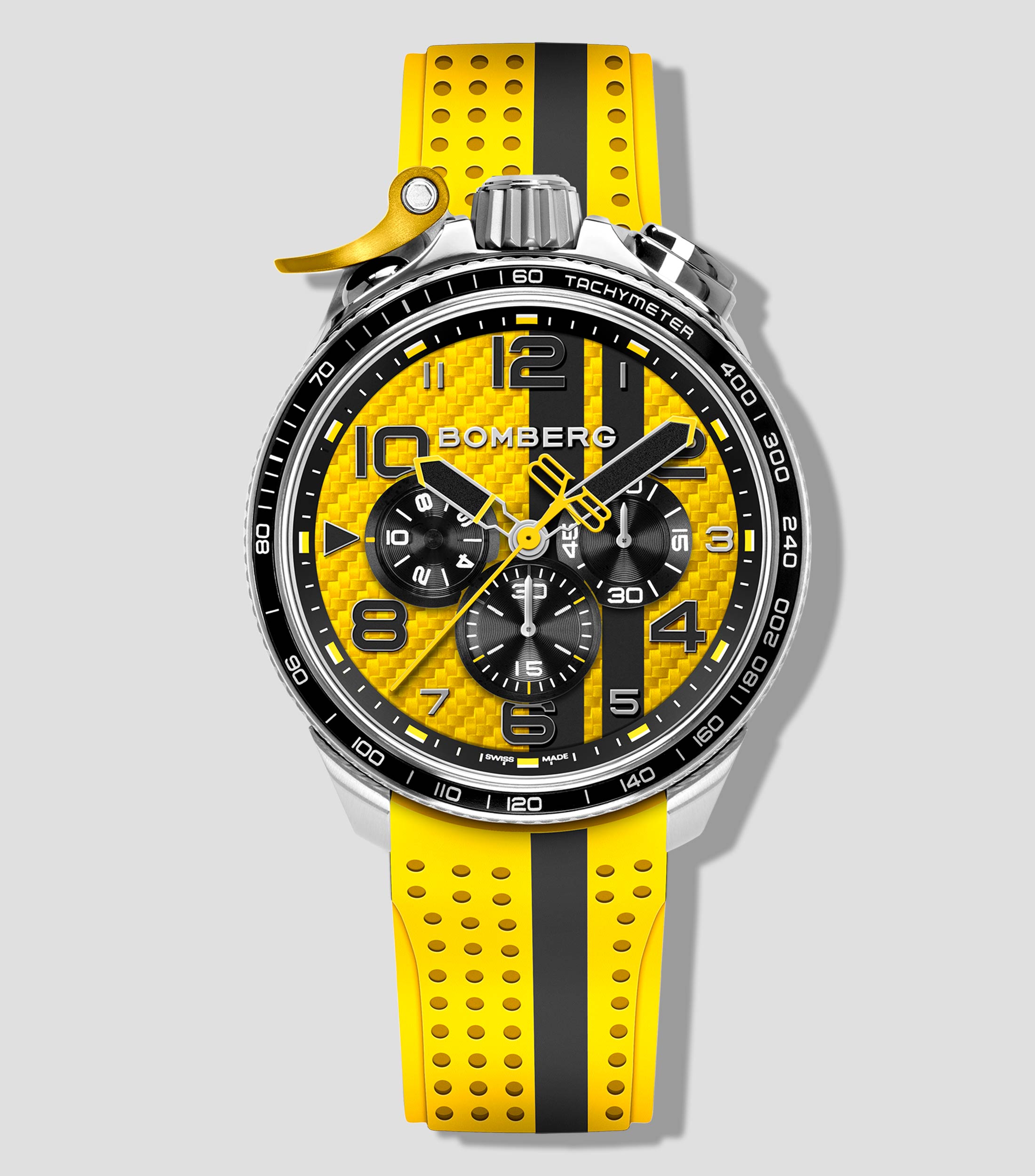 Reloj para Hombre Racing Carbon Deportivo, Amarillo