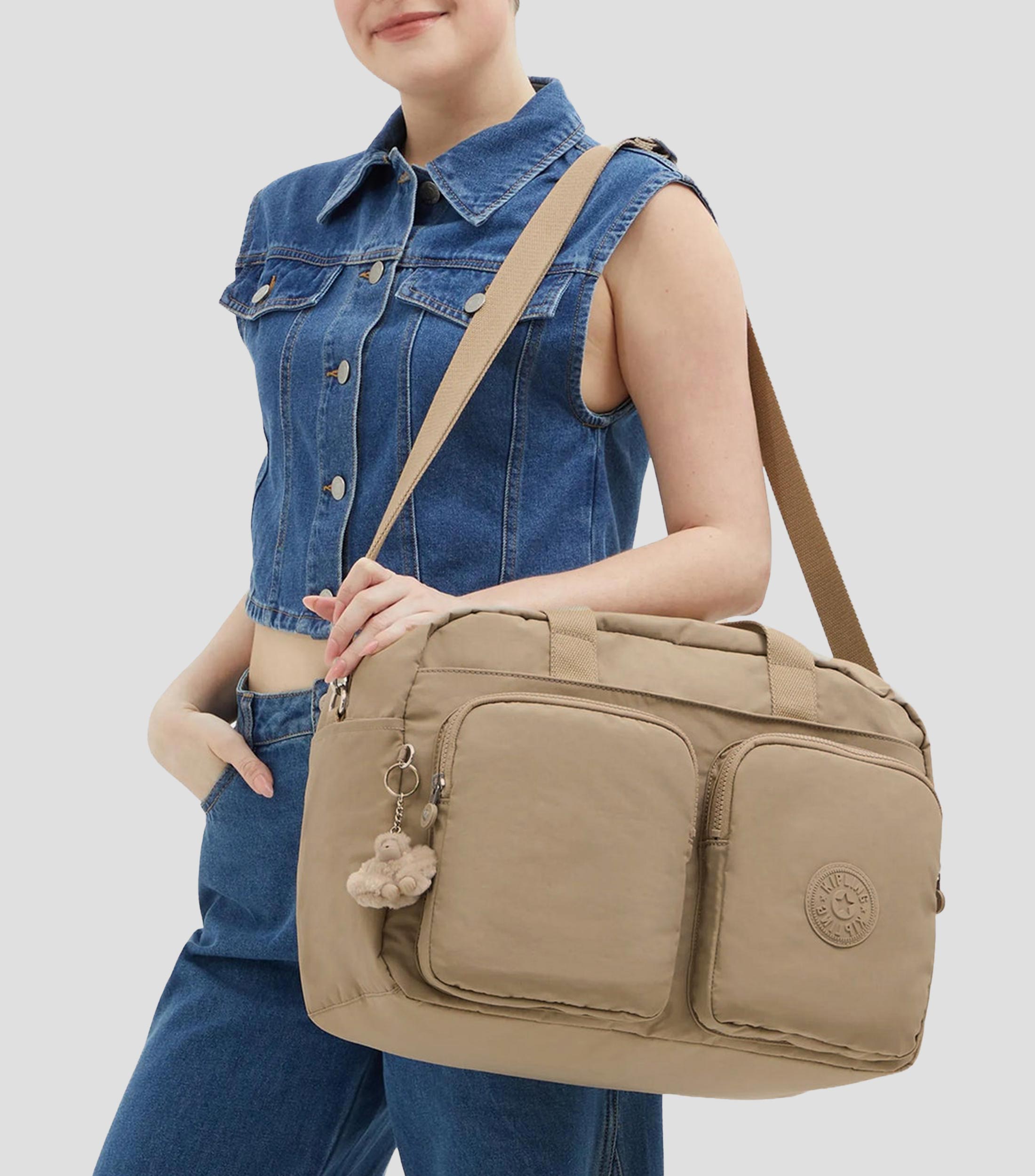 Duffle bag taupe Defea XL Soft lisa Unisex