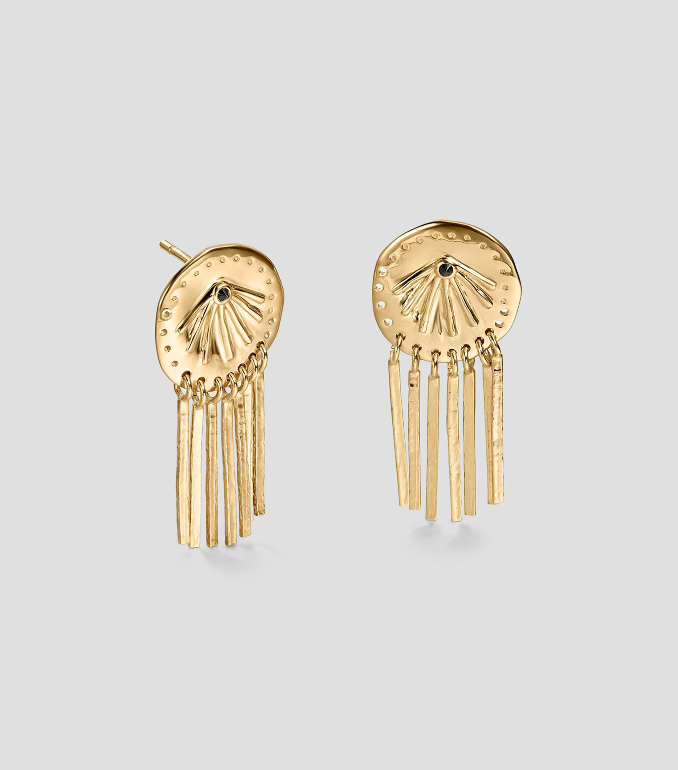 Aretes en plata .925 con espinelas Asana Mujer