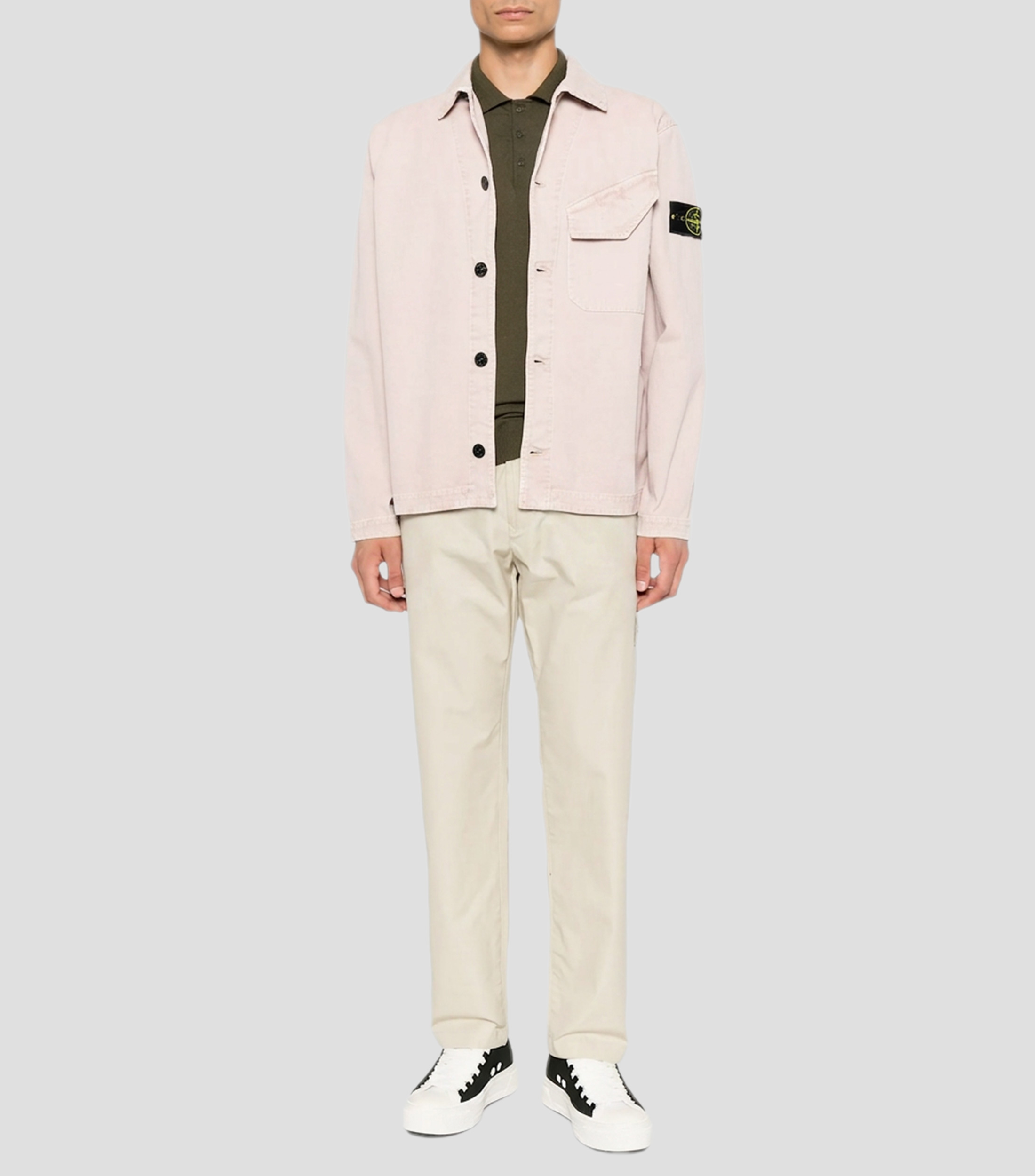Sobrecamisa lisa manga larga Hombre