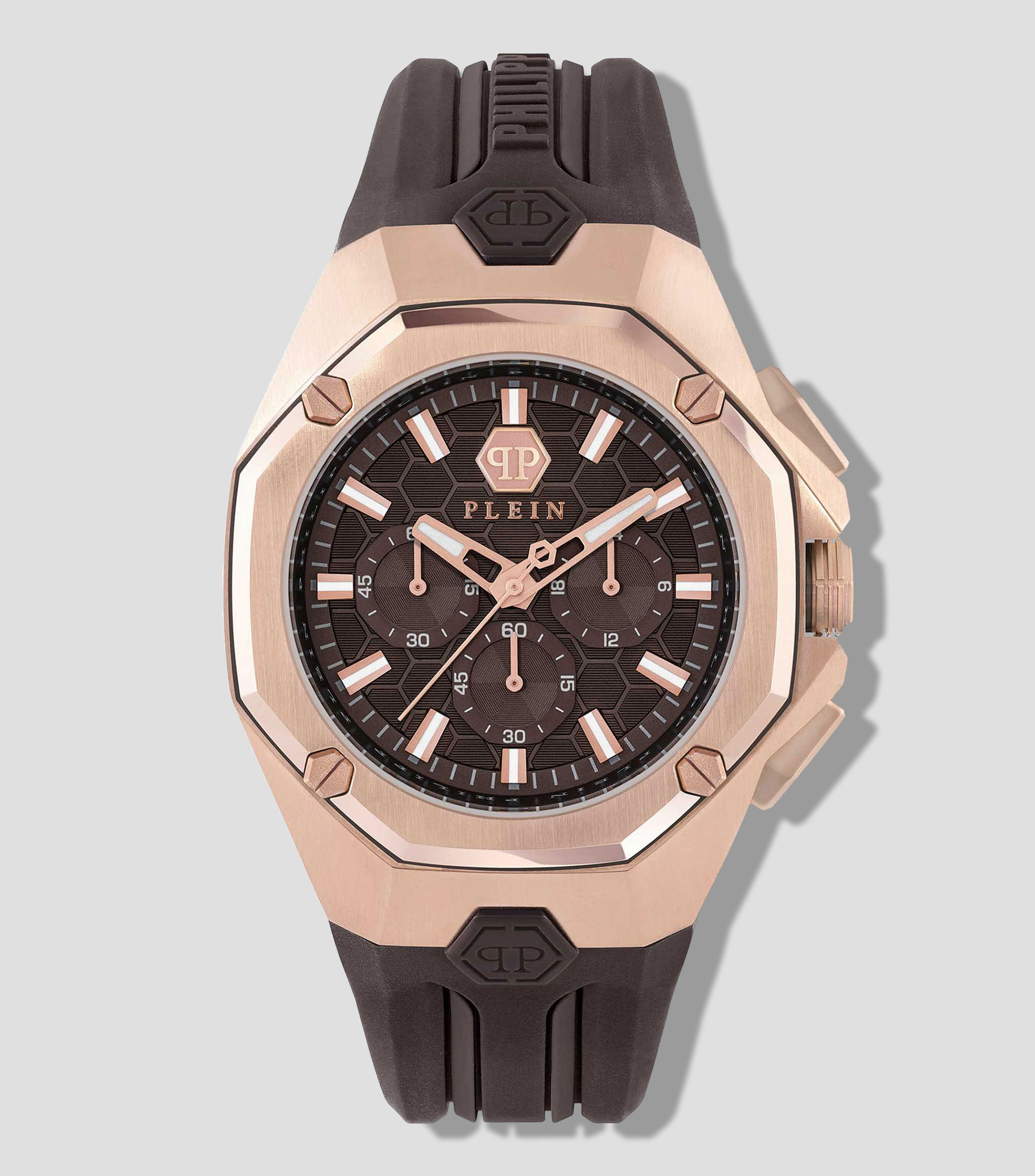 Reloj para Hombre Octagon casual tono oro rosa