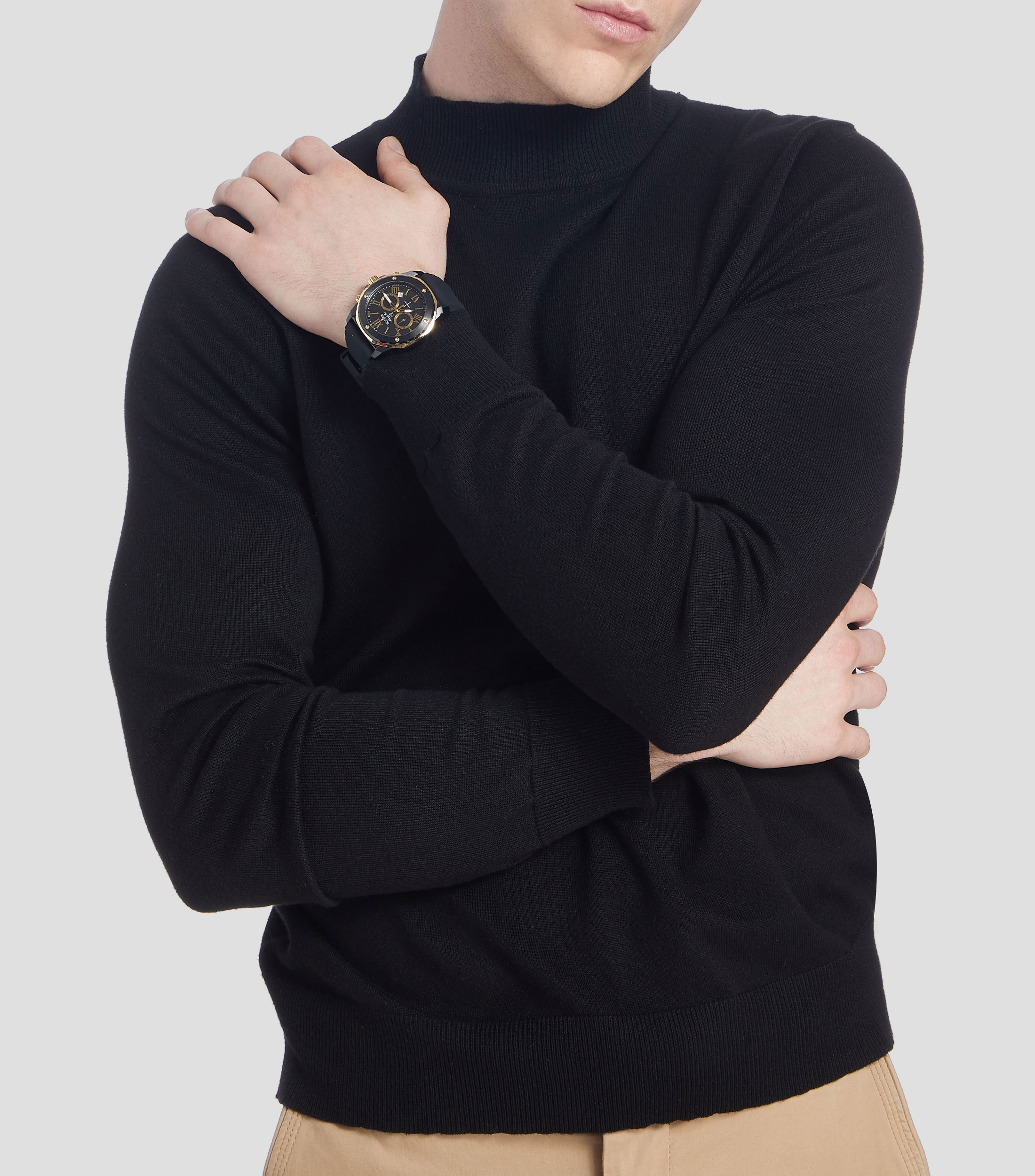 Reloj para Hombre Marine Star Casual, Negro, Dorado