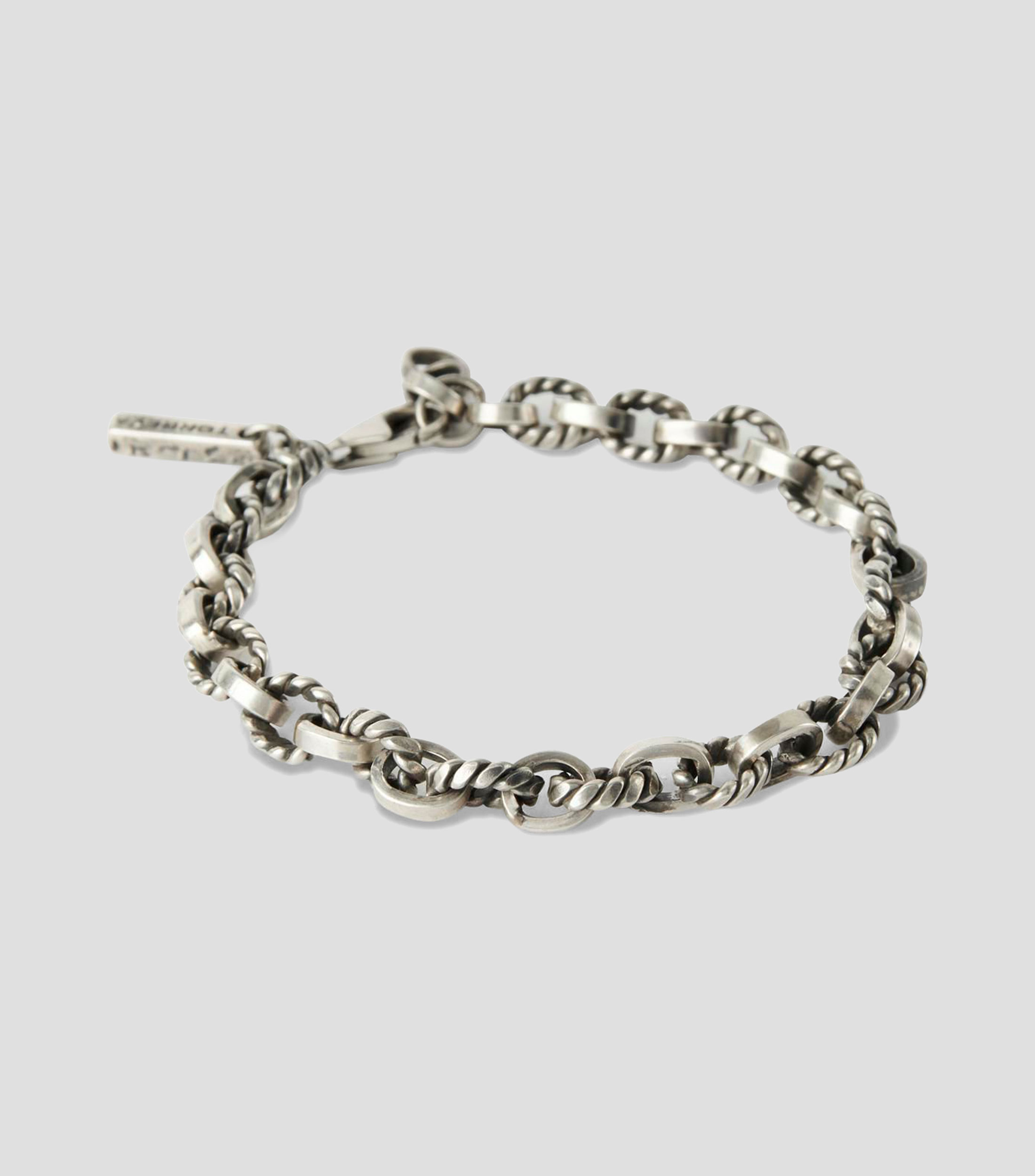 Pulsera ajustable en plata .925 con eslabones Unisex